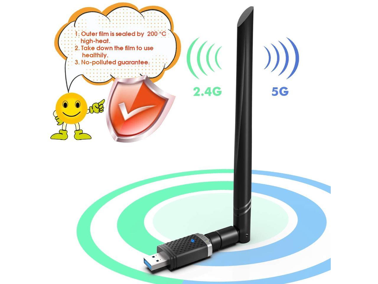 EDUP WiFi Adapter for Gaming 1300Mbps, USB 3.0 Wireless Adapter Dual Band 5GHz 802.11 AC WiFi Dongle 5dBi Antenna Support Desktop Laptop XP/Vista/7/8/10 Mac, USB Flash Driver Included - Newegg.com