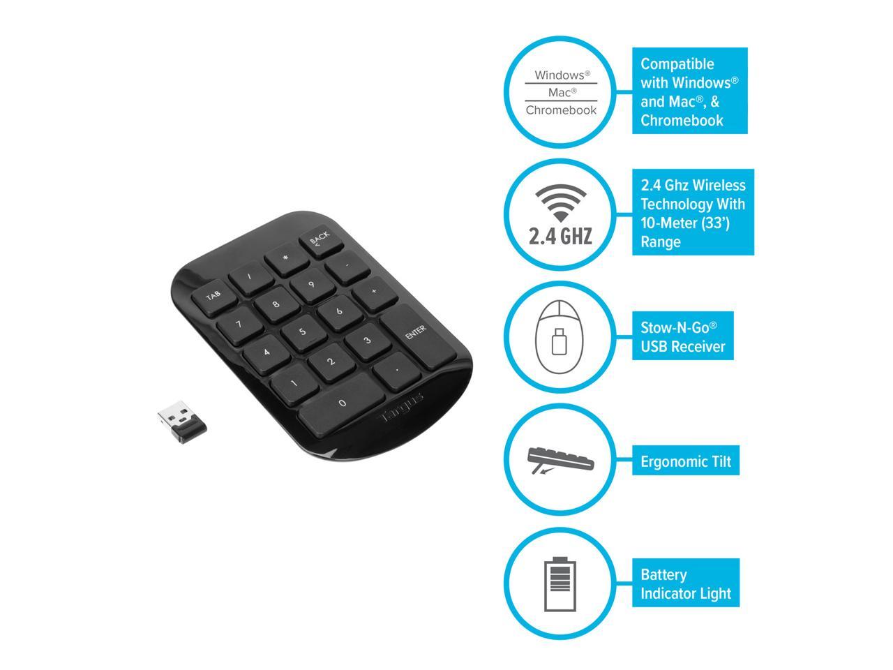 targus wireless numeric keypad how to connect
