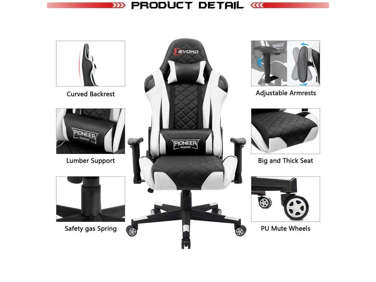 Devoko Racing Style Gaming Chair Height Adjustable Swivel