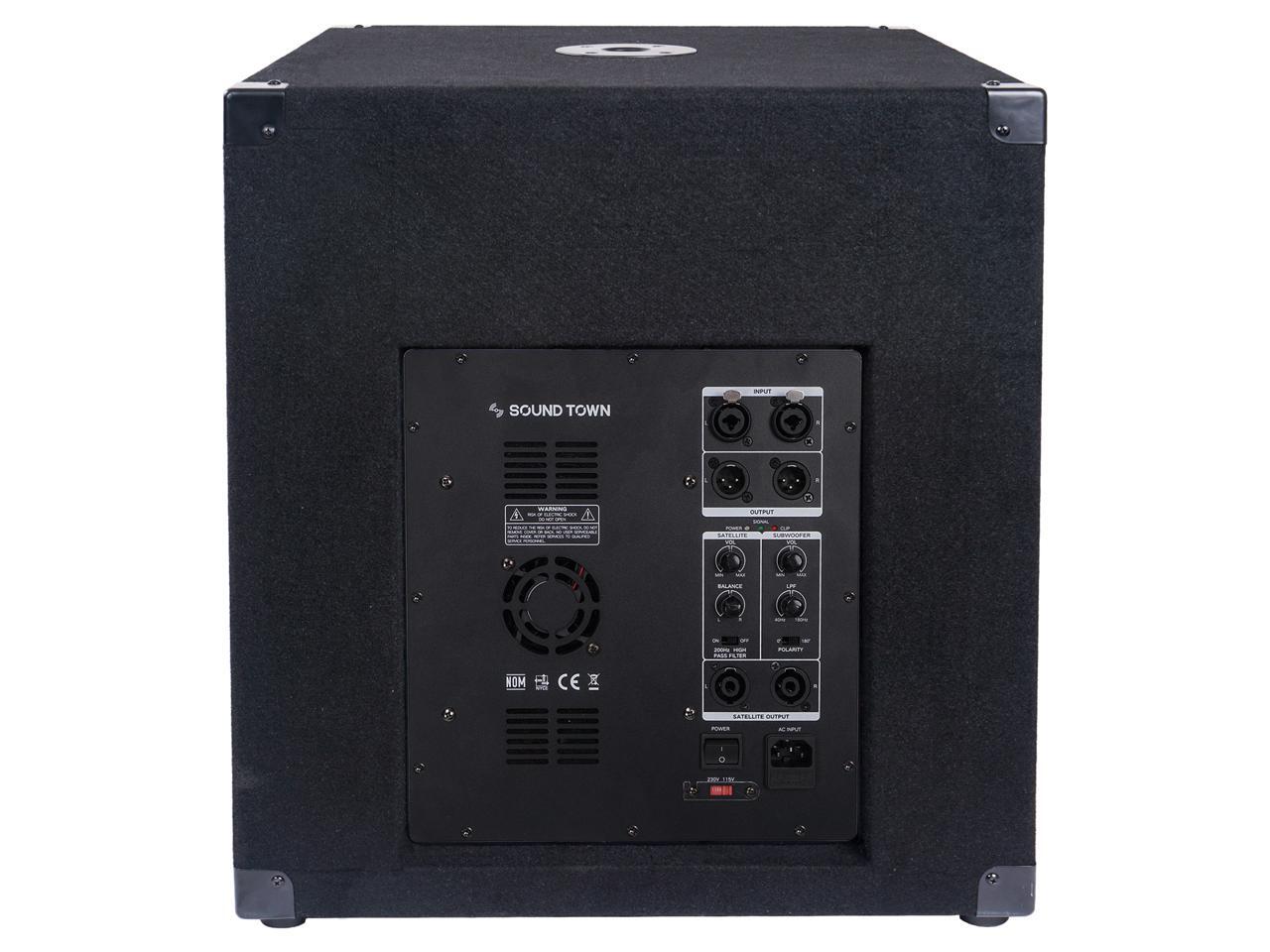 Sound Town 2Pack 18" 4000 Watts Powered Subwoofers with Speaker