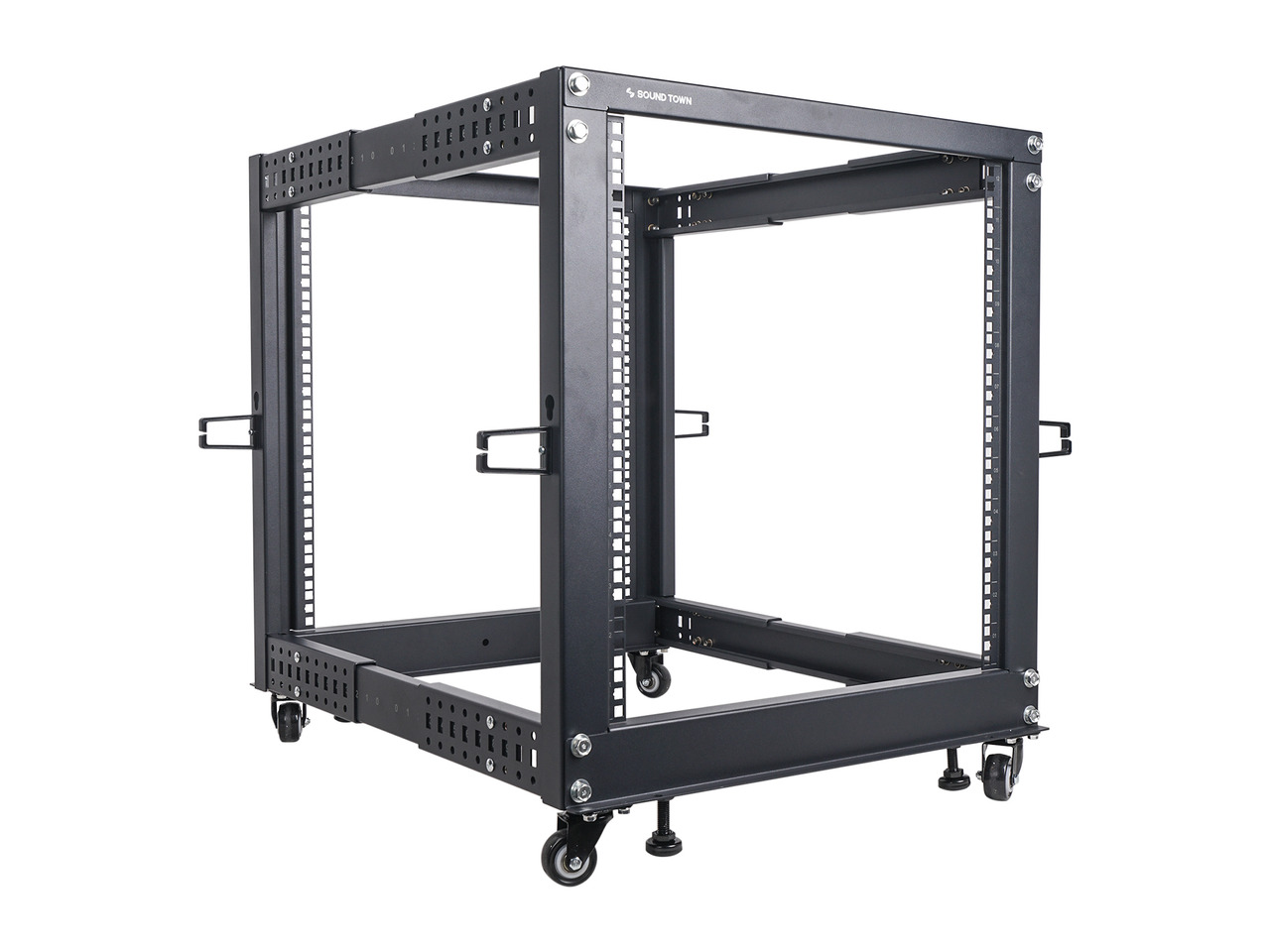 thumbnail image 2 of Sound Town ST2PF-12LW 12U Desktop Open-Frame Rack – 2-Post Steel Audio Network Gear 2 of 4