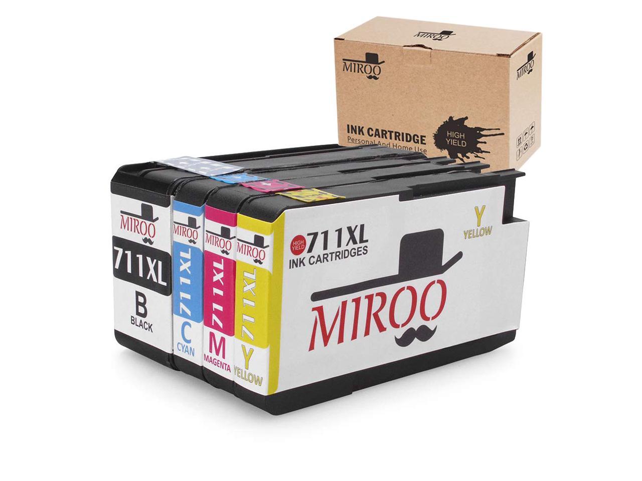 Miroo Ink Cartridges For Hp 711 711xl Ink Cartridge 4 Pack Worked With Hp Designjet T1 T5 Printer Newegg Com