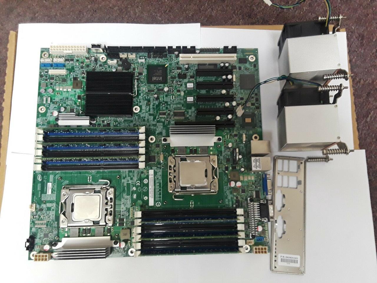 EATX 12GB & I/O shield Intel S5520HC  S5520HCR with 2 x Xeon E5620 LGA 1366