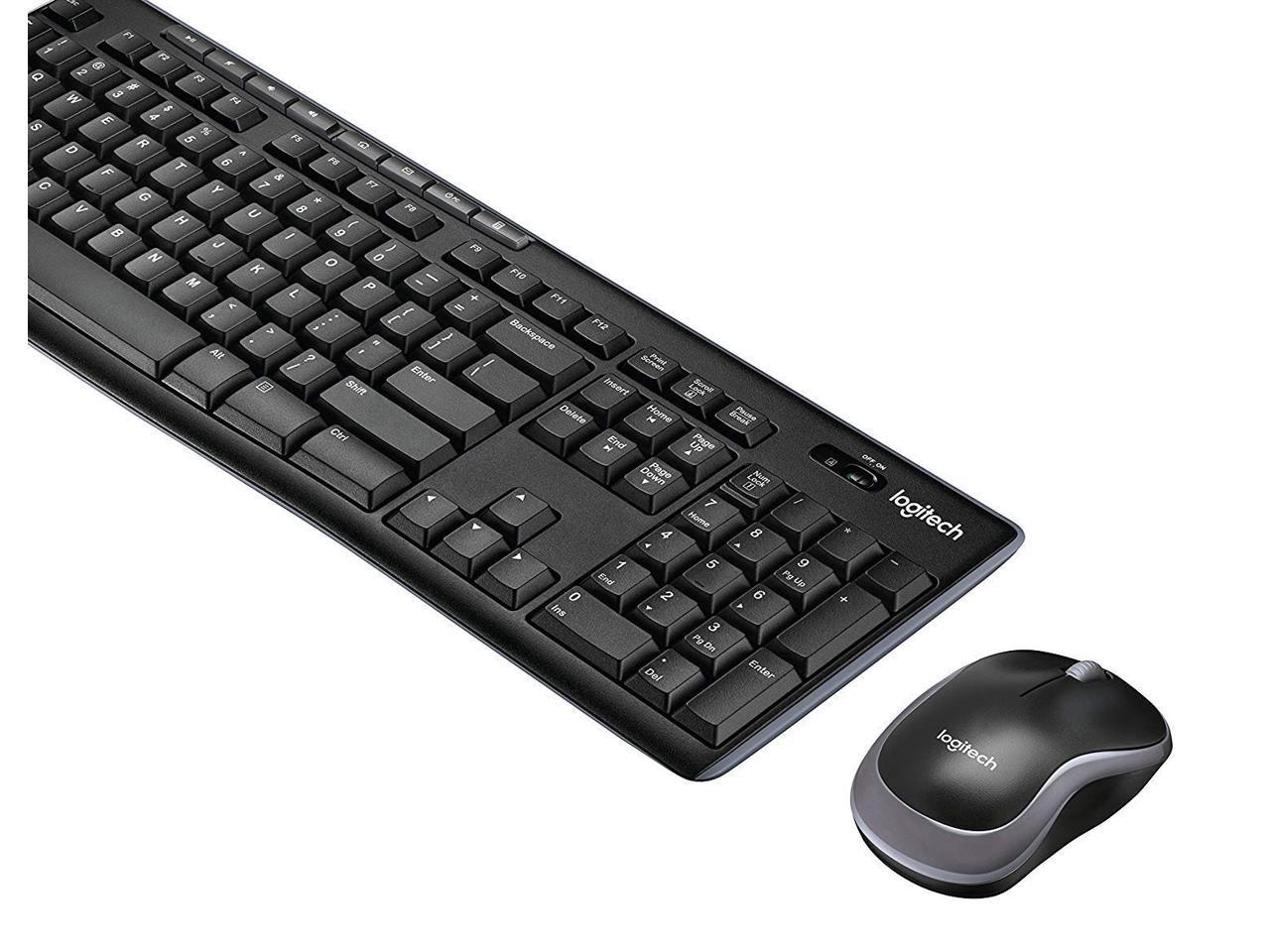 Logitech Wireless Keyboard and Wireless Mouse K270 Combo M185