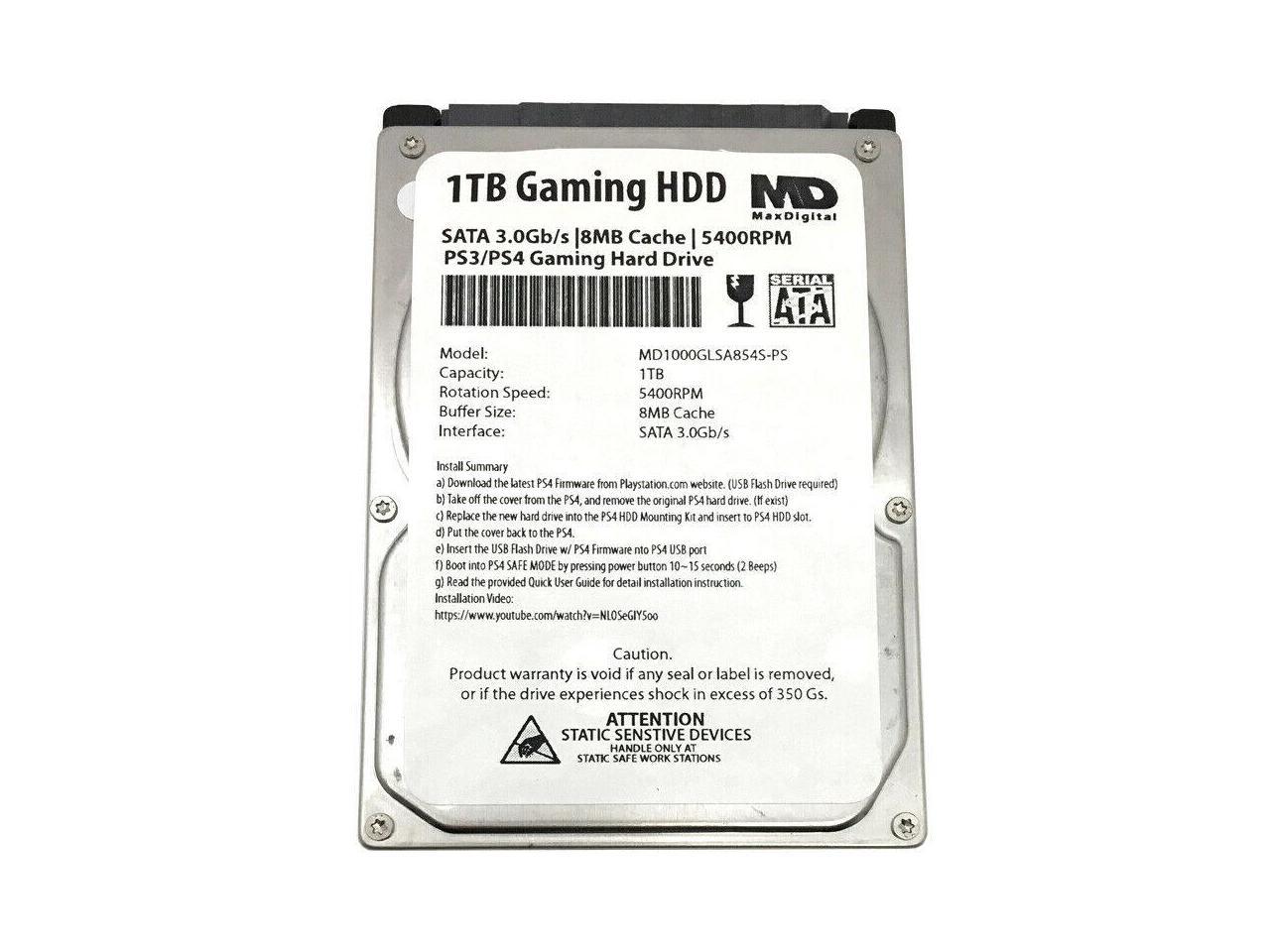MDD 1TB 5400RPM 9.5mm 2.5" SATA 3.0Gb/s Gaming PS3/PS4 Internal Hard