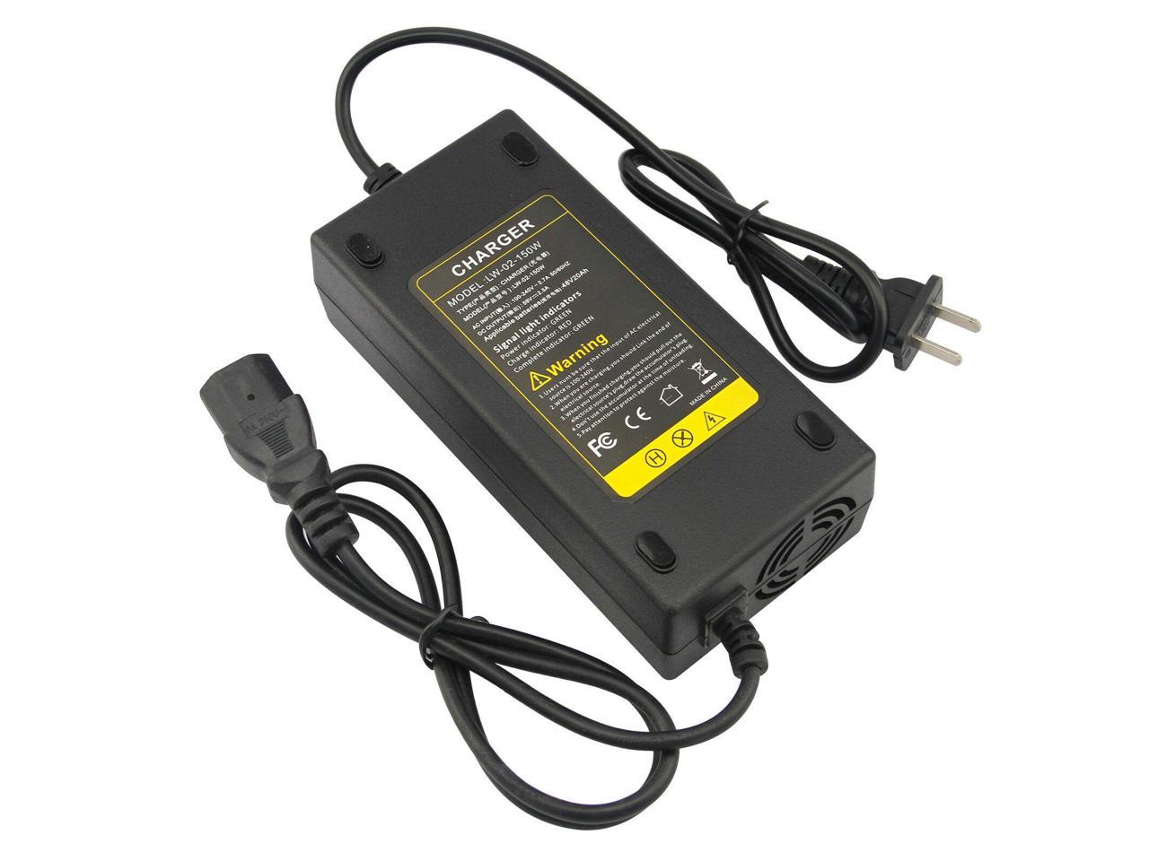 48V Volt 2.5A Battery Charger for Electric Car E-bike Scooter With Adaptor 