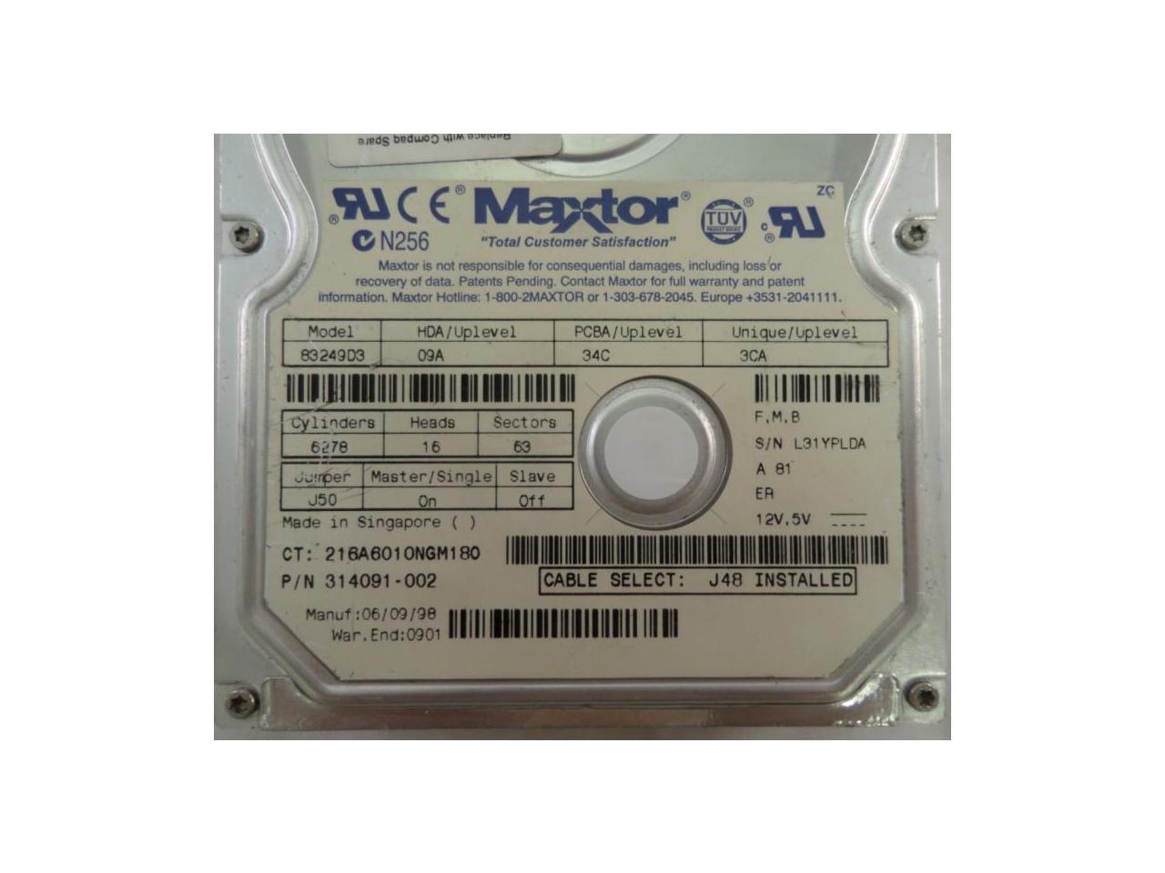 Maxtor MaXLine 7H500F0 500GB 7200RPM SATA 3Gb/s 3.5in Hard Drive 
