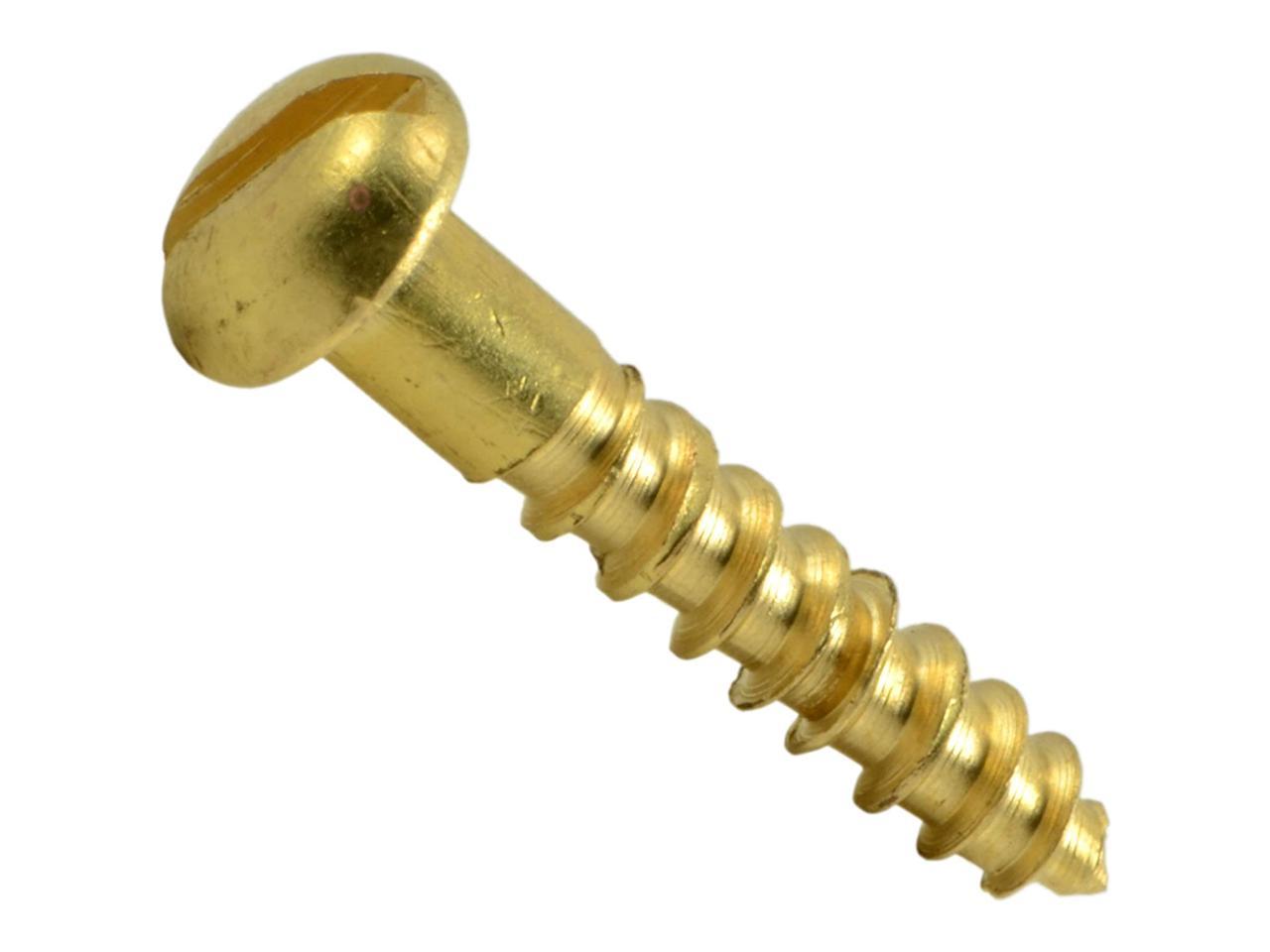 Hard-to-Find Fastener 014973131708 Slotted Round Wood Screws, 4 x 5/8 ...