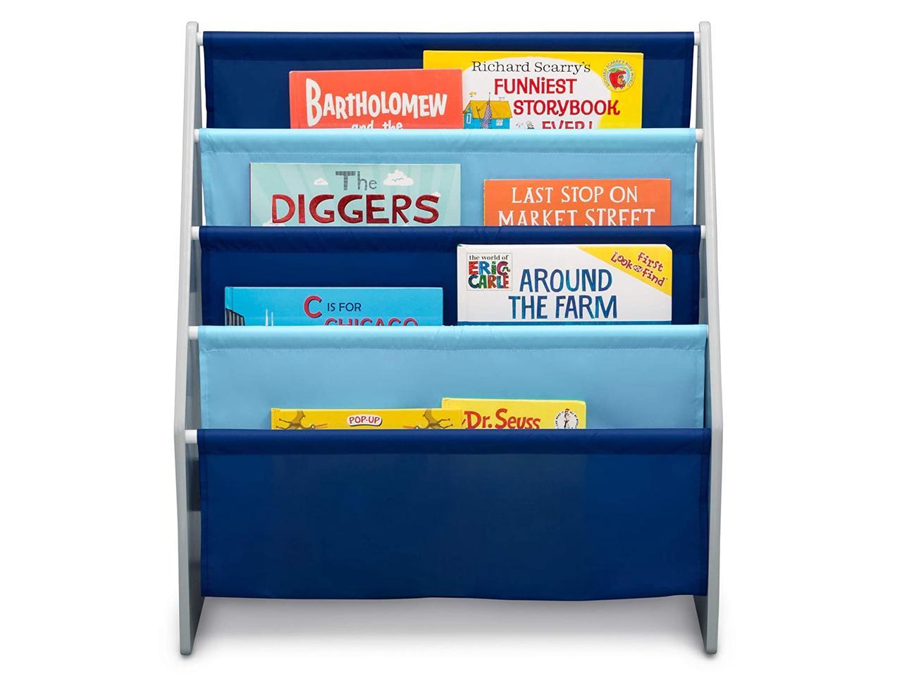 Easy to Reach Storage Delta Children Sling Book Rack Bookshelf for Kids 