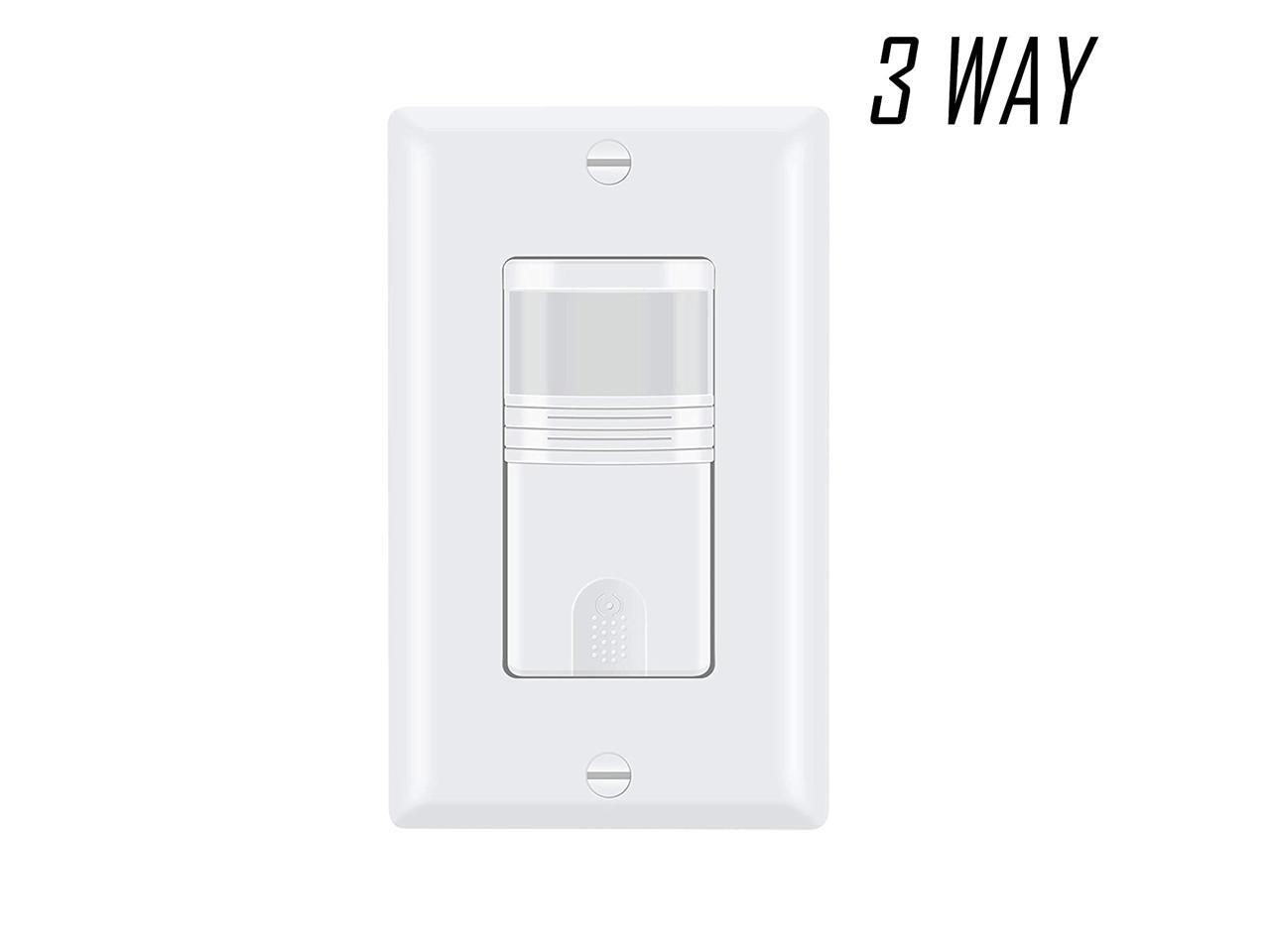 ECOELER Single Pole / 3 Way Motion Sensor Light Switch, Neutral Wire Required, MultiDual