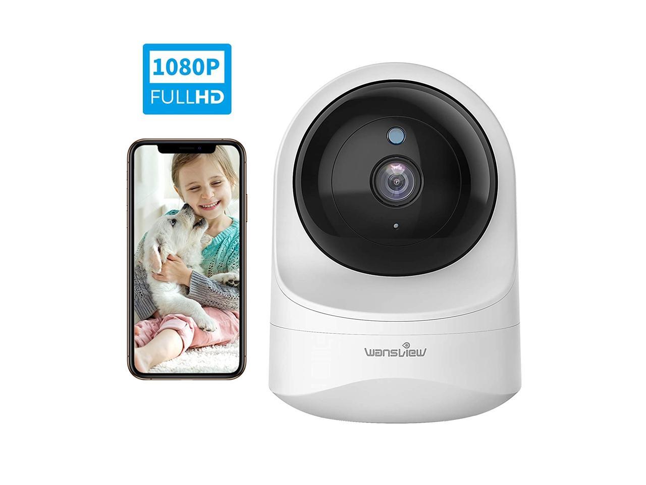 Baby Monitor Camera Wansview 1080phd Wireless Security Camera For Home Wifi Pet Camera For Dog And Cat 2 Way Audio Night Vision Works With Alexa Q6 W Newegg Com
