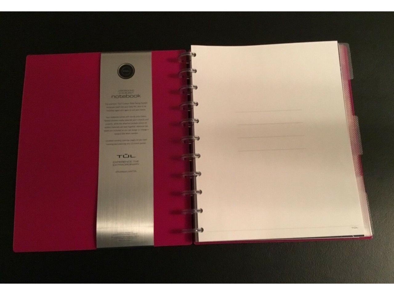 TUL Custom Note-Taking System Discbound Letter Size Pink Notebook, 75