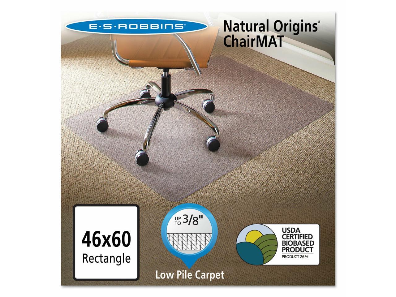 ES Robbins 131826 46x60 Rectangle Chair Mat Economy Series for Hard Floors for sale online 