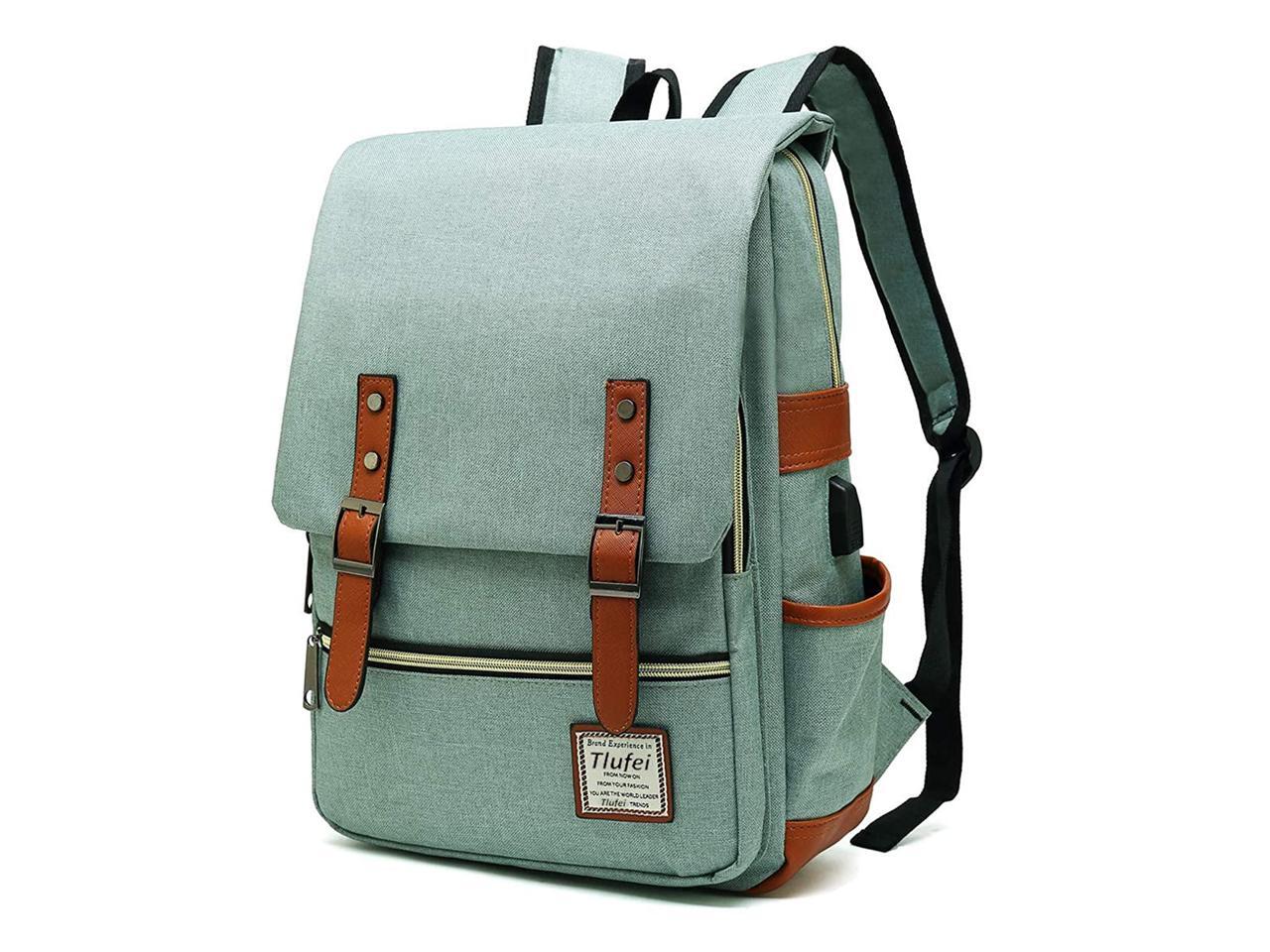 Usb Charging Port Vintage Backpack Fits 