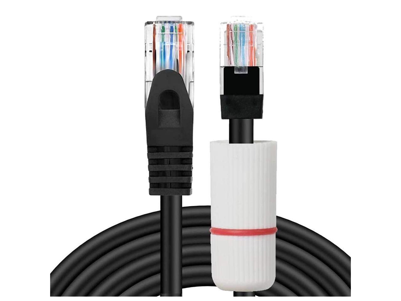 50ft Cat5E PoE 24AWG Copper Cable BLK for Security CCTV IP NVR 