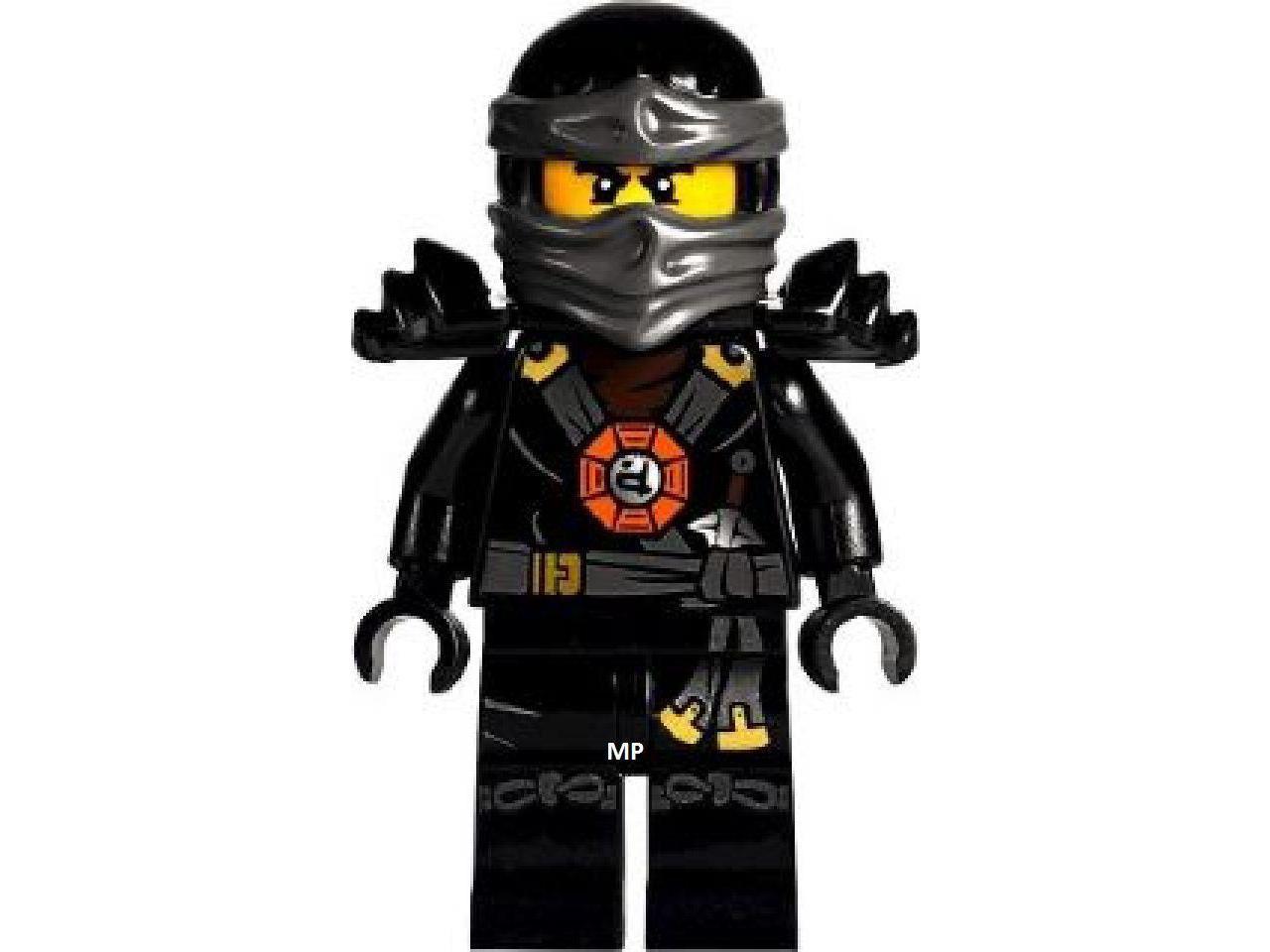 Armor NEW 70734 MINIFIG LEGO NINJAGO MINIFIGURE BLACK  Cole  Round Torso Emblem