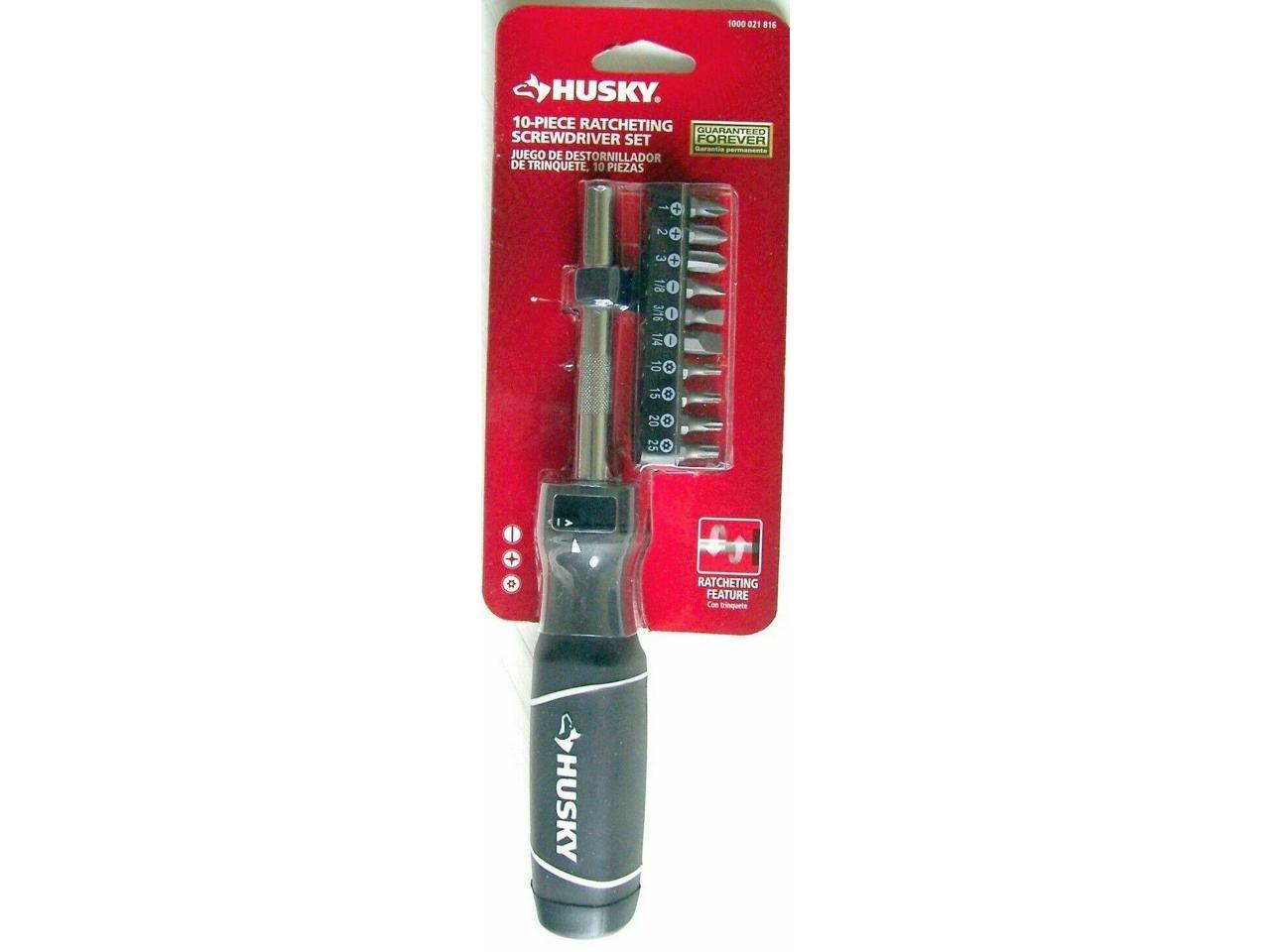 Husky 236360100 Ratcheting Screwdriver Set 10Piece