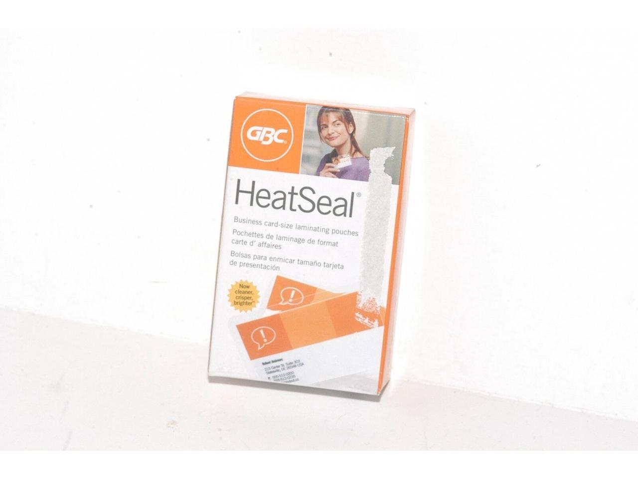 GBC 51005 HeatSeal Ultraclear Thermal Laminating Pouches Business Card Size 5 