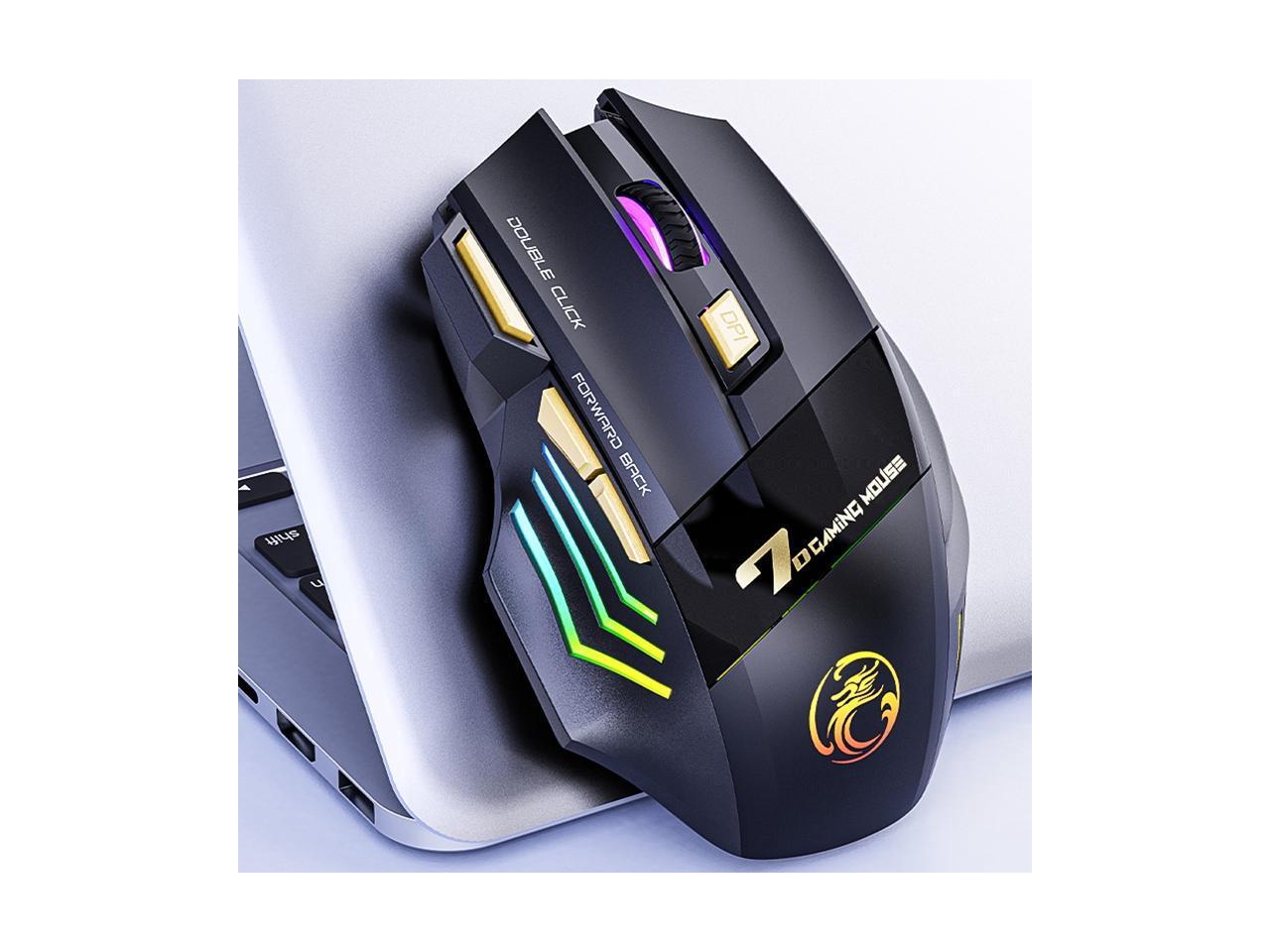 iMICE GW-X7 2.4G + Bluetooth Dual Mode 7-button Silent Rechargeable ...