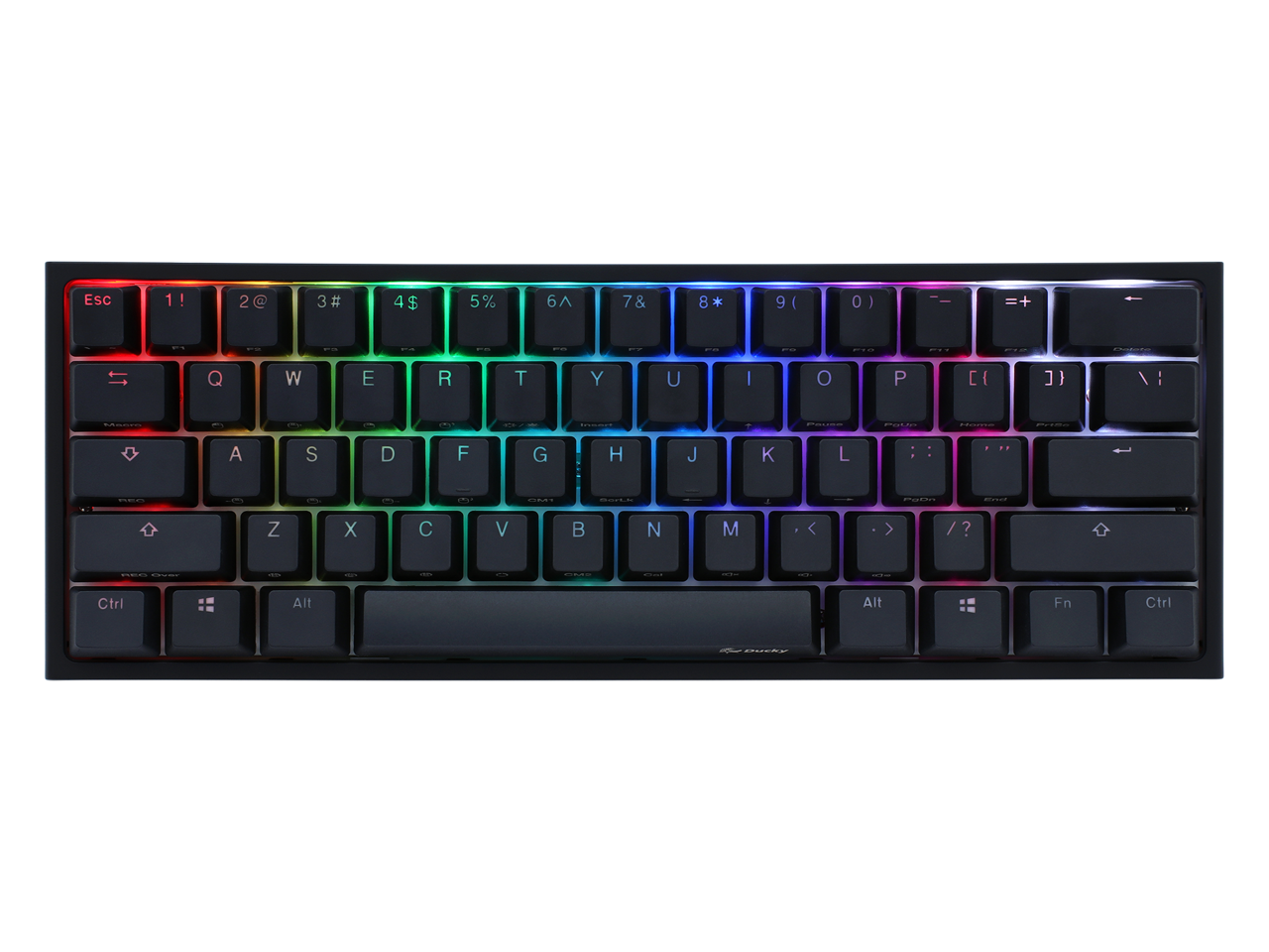Ducky One 2 Mini Rgb Led 60 Double Shot Pbt Gaming Mechanical Keyboard Cherry Mx Silver Switches Newegg Com