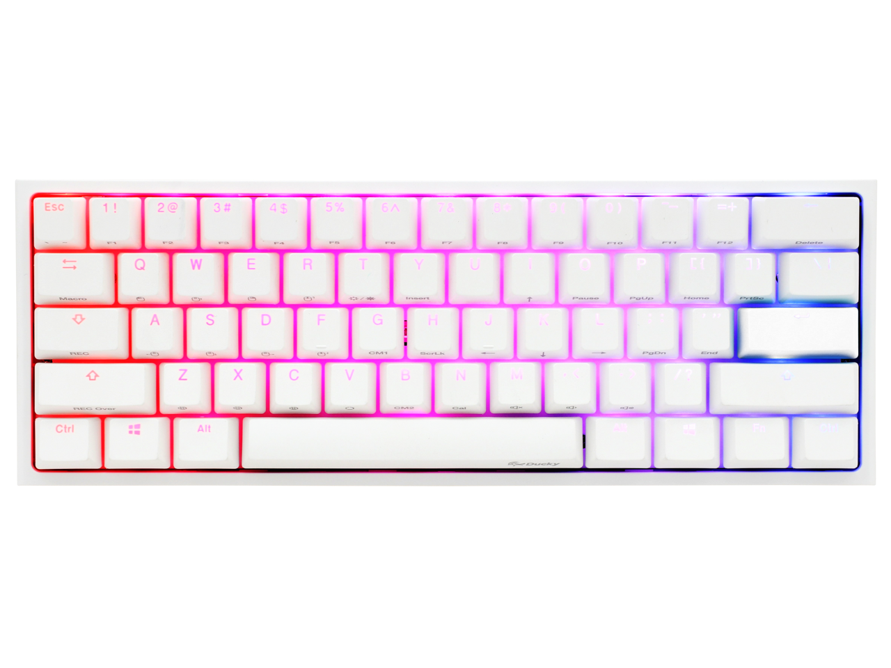 Ducky One 2 Mini Pure White Rgb Led 60 Double Shot Pbt Gaming Mechanical Keyboard Cherry Mx Blue Bezel Design Detachable Usb Type C Lightweight And Extremely Portable Newegg Com