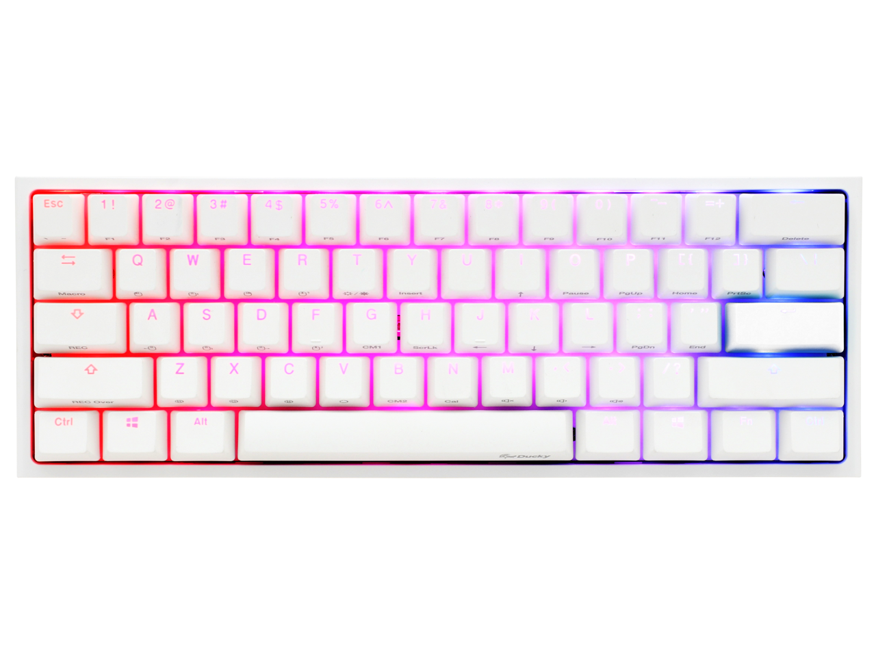 Ducky One 2 Mini Pure White RGB LED 60 Double Shot PBT Gaming