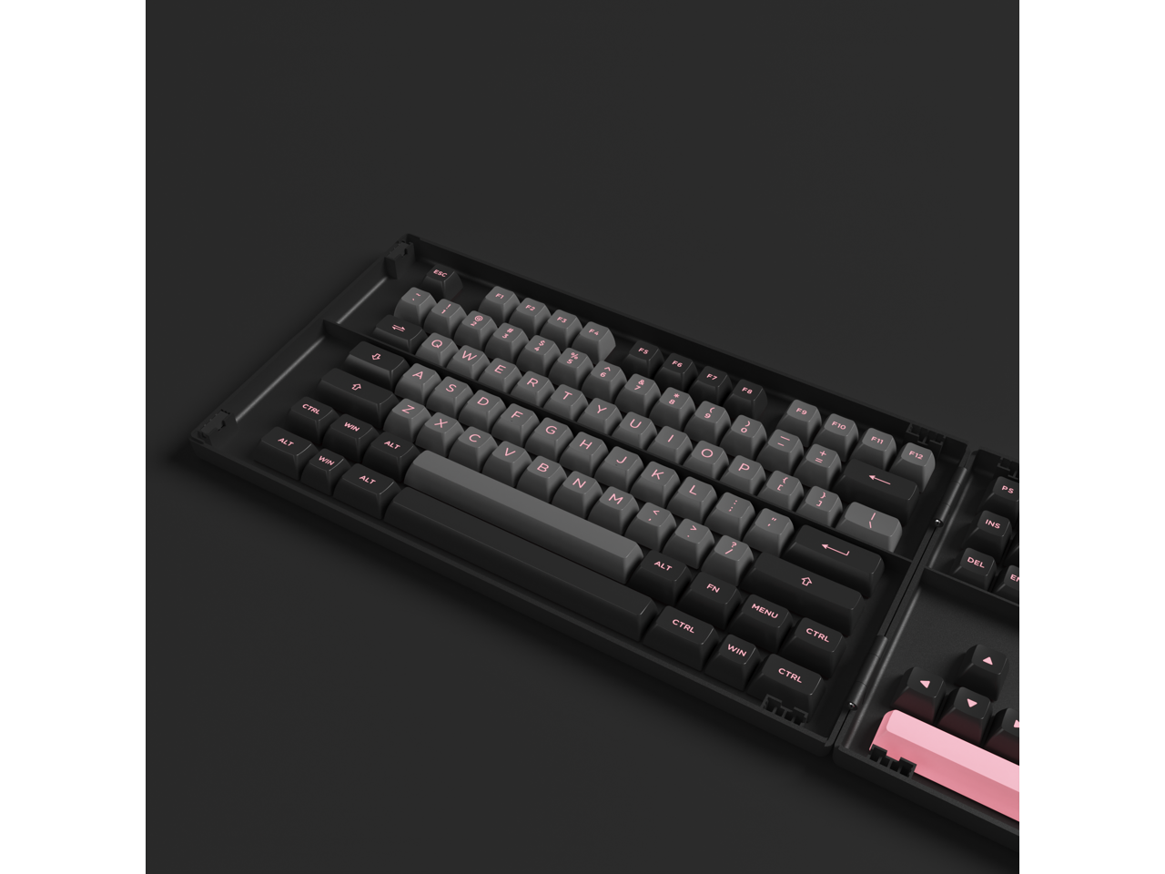 Akko Black & Pink 158Key ASA Profile PBT DoubleShot Full Keycap Set