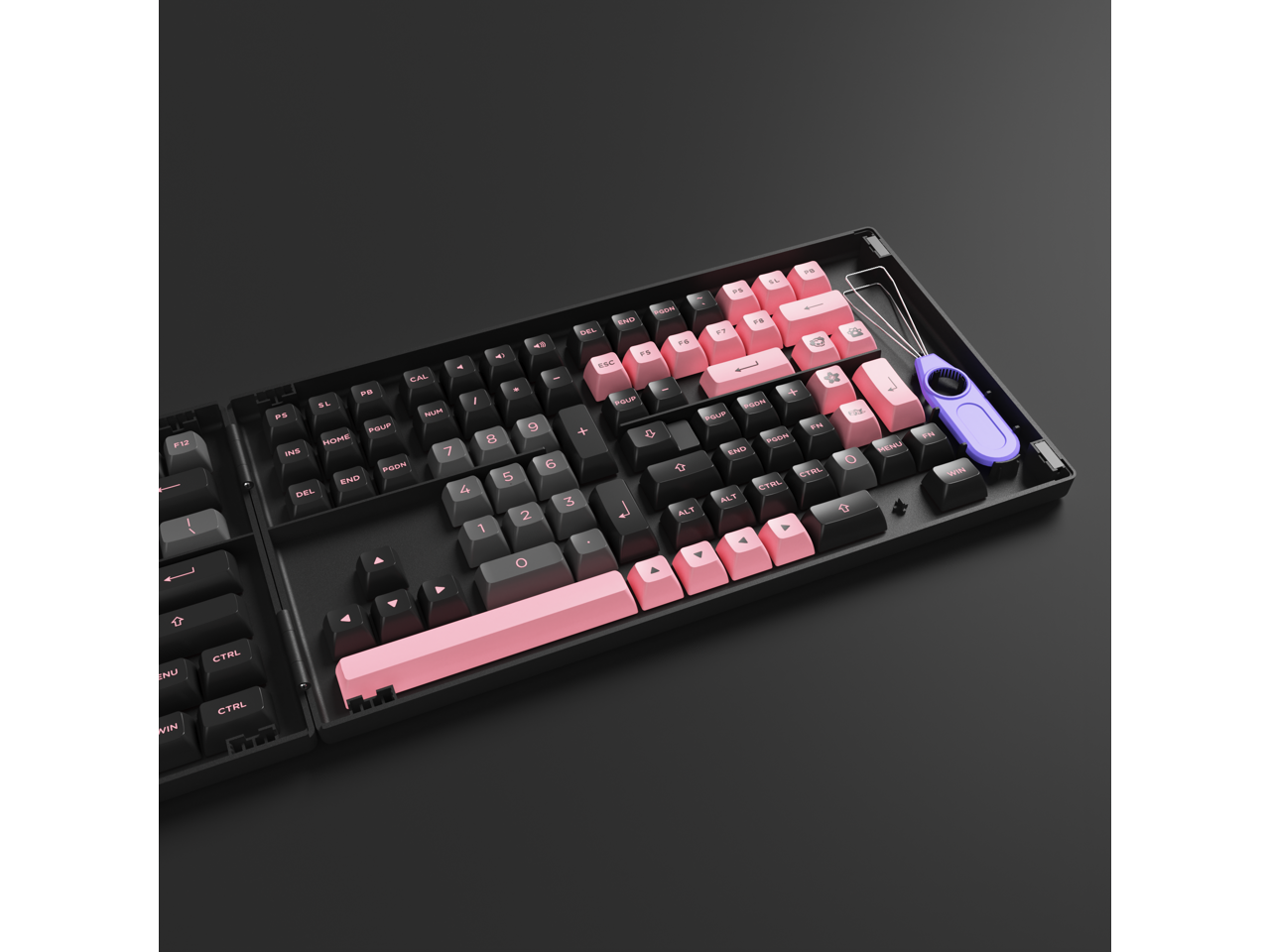Akko Black & Pink 158Key ASA Profile PBT DoubleShot Full Keycap Set