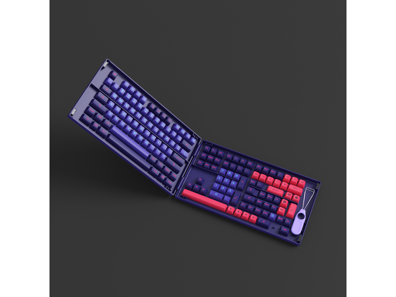 Akko Neon Cyberpunk 157Key ASA Profile PBT DoubleShot Full Keycap Set