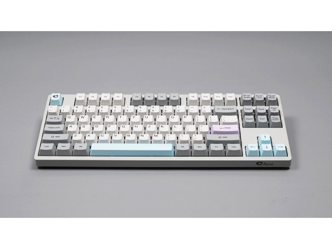 Akko 3087V2 Gray TKL Gaming Mechanical Keyboard Double Shot Dye Sub PBT