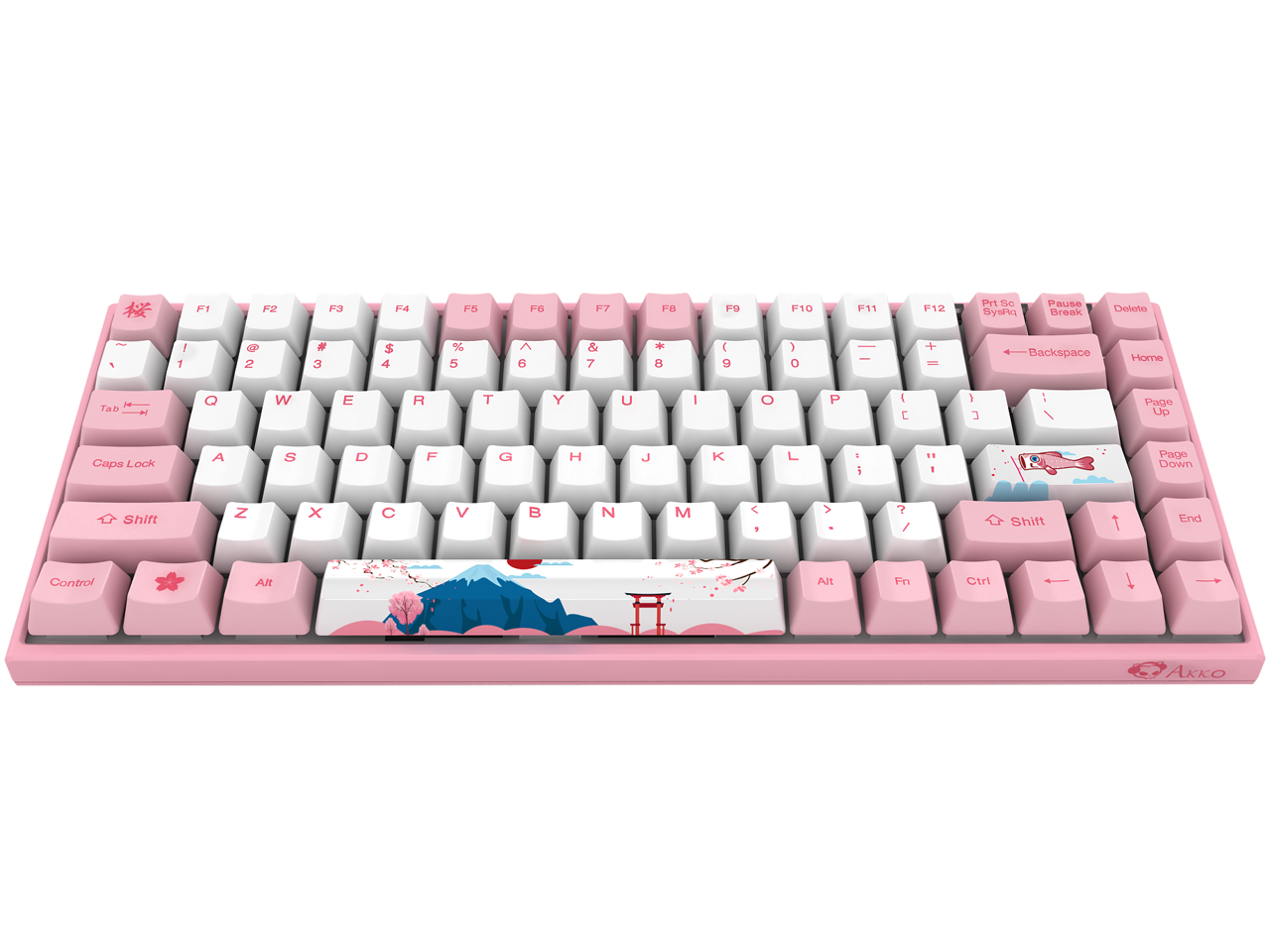 Akko 3084 Tokyo Sakura Pink 84 Keys Wired Gaming Mechanical Keyboard Double Shot Five Side Dye 