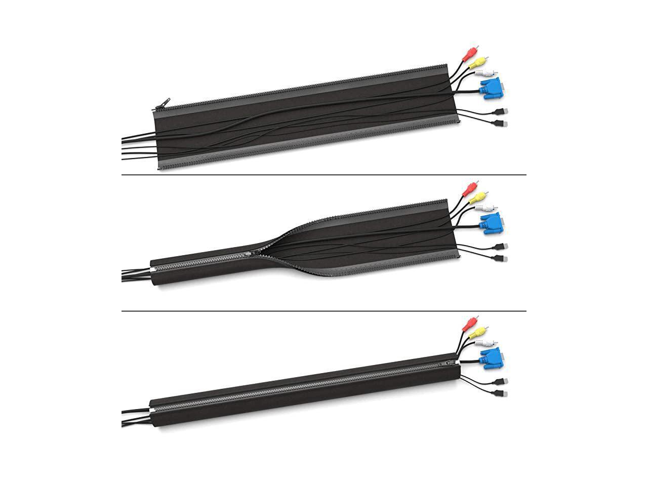 Cable Management Sleeve 4 Cable Sleeve Cord Organizers PC Cable