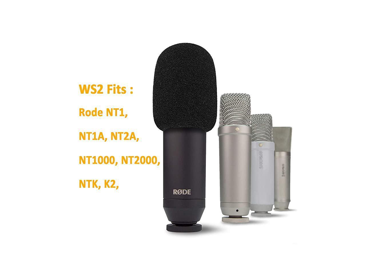 2x reemplazar WS2 Pop Filter/Viento Escudo Para Rode NT-USB Podcaster K2 NTK NT1a Mic 