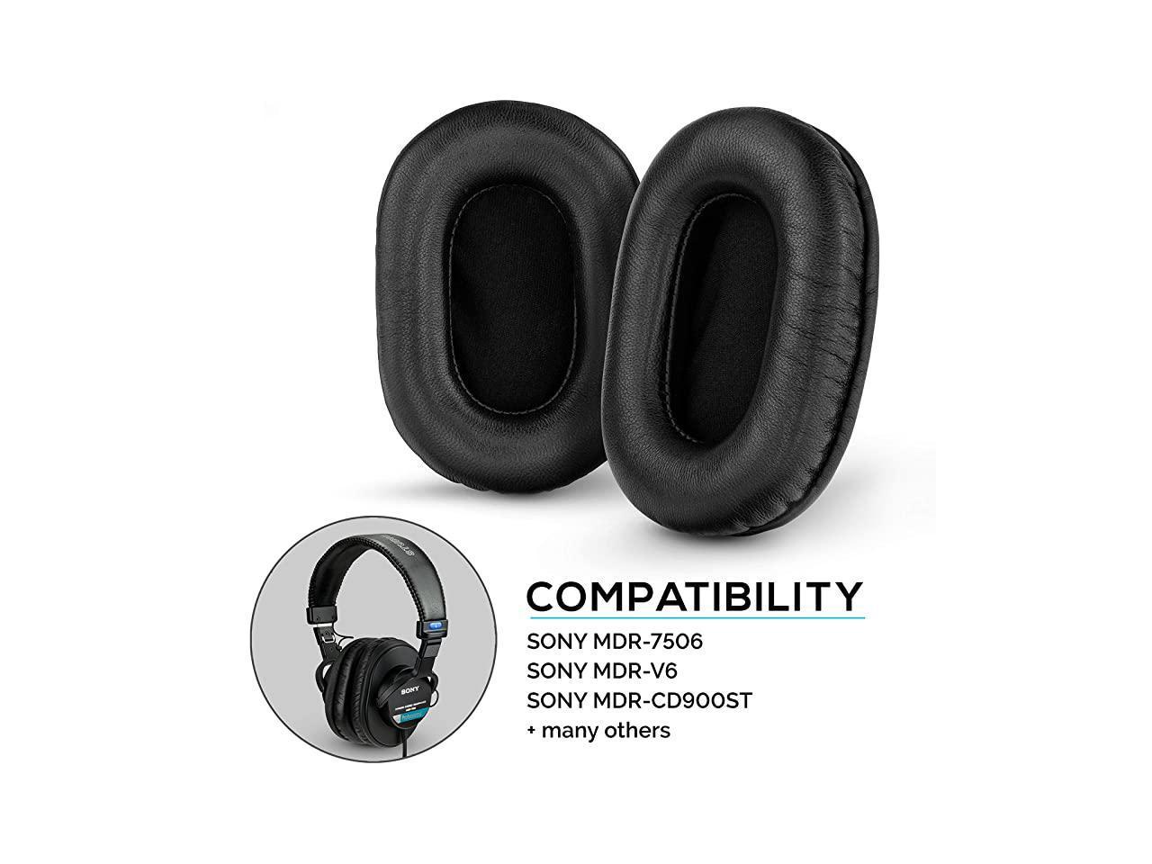 Sheepskin Leather Earpads For Sony Mdr 7506 V6 Cd900st With Memory Foam Ear Pad Amp Suitable For Other On Ear Headphones Newegg Com