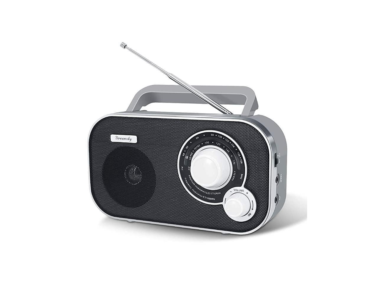 Portable AM FM Radio with Great Reception Battery Operated Radio AC