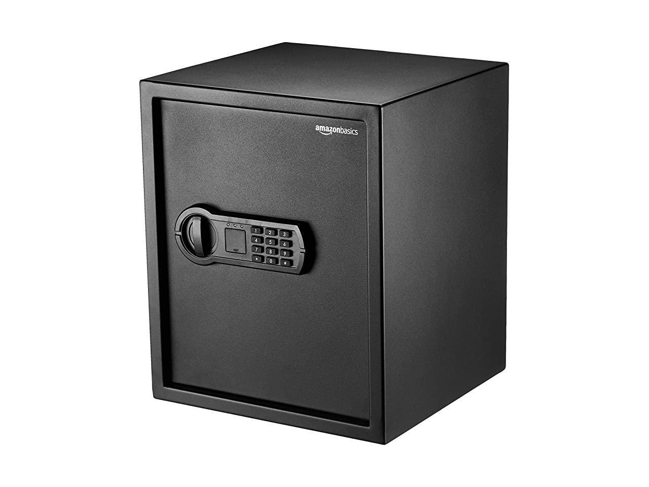 Basics Home Keypad Safe 152 Cubic Feet 138 x 13 x 165 Inches Black