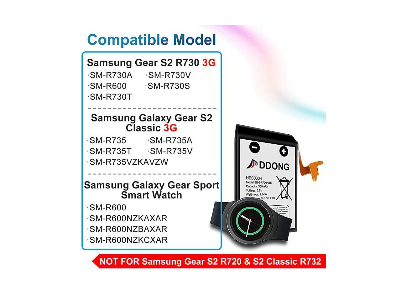 Details about   300mAh EB-BR730ABE Battery For Samsung Gear S2 3G SM-R730 R730A R730V R735T 