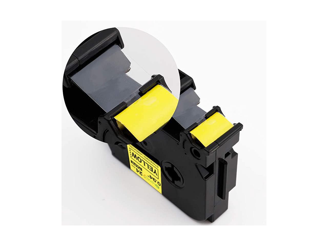 Compatible Label Tape Replacement for Brother Ptouch 24mm Label Tape TZe651 Black on Yellow 1