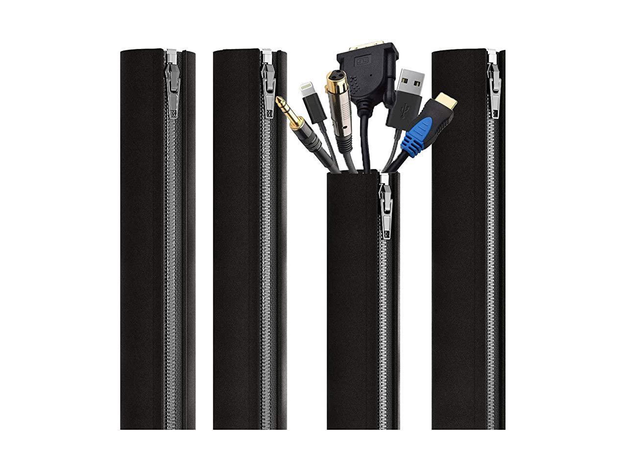 Cable Management Sleeve 4 Cable Sleeve Cord Organizers PC Cable