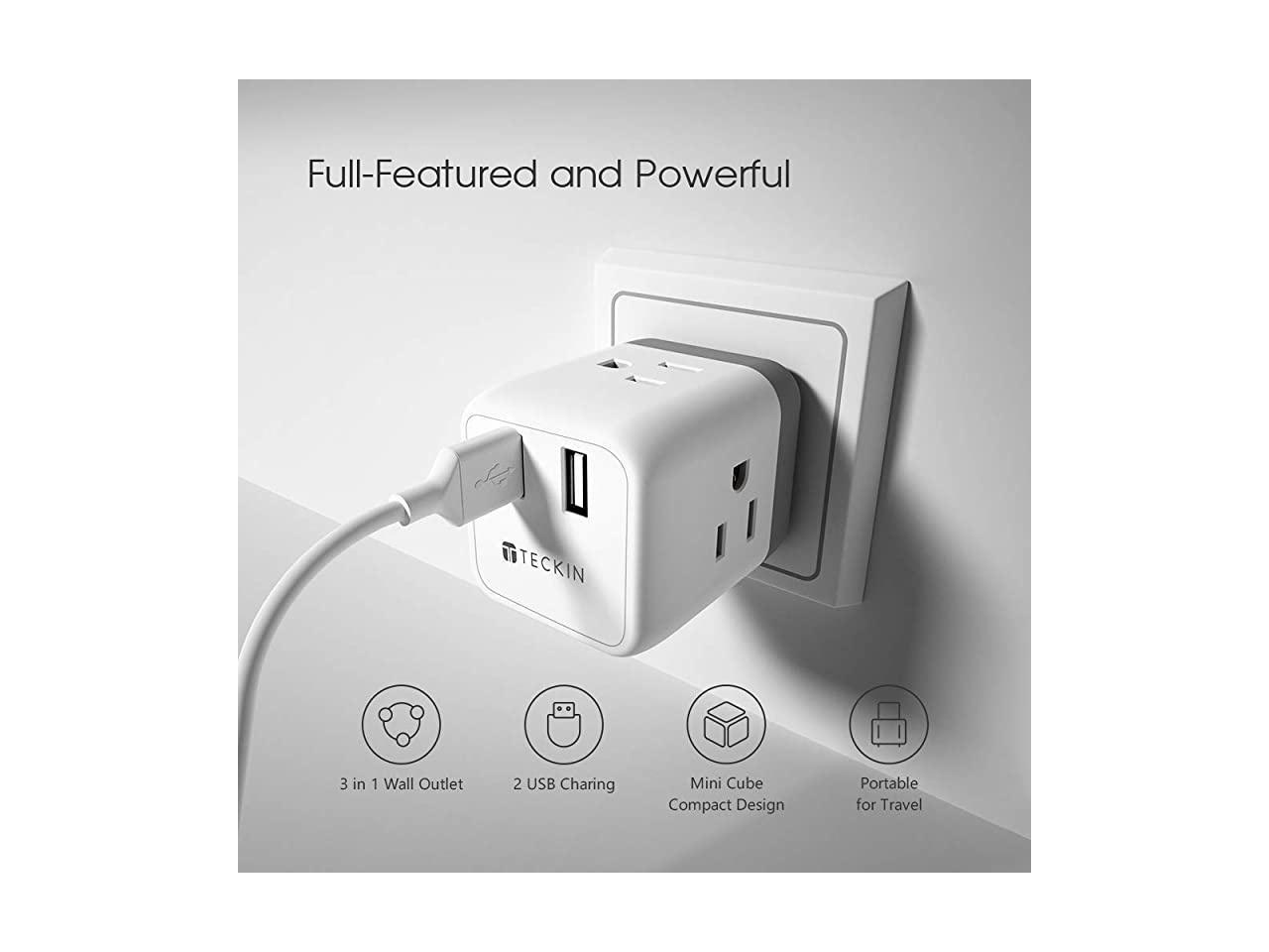 Plug Adapter 2 Pack TECKIN International Travel Power