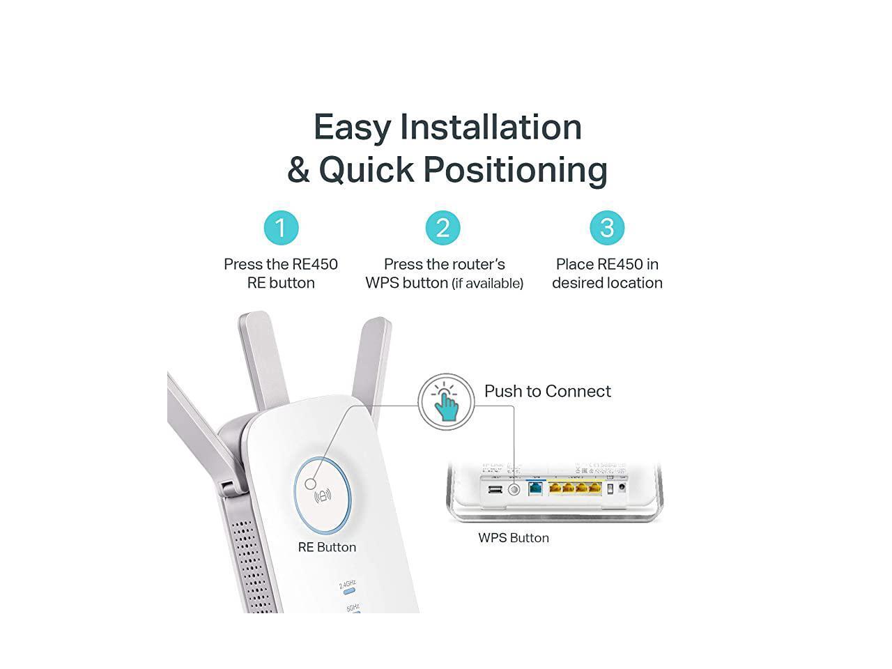 AC1750 WiFi Extender RE450 PCMag Editors Choice Up to 1750Mbps Dual