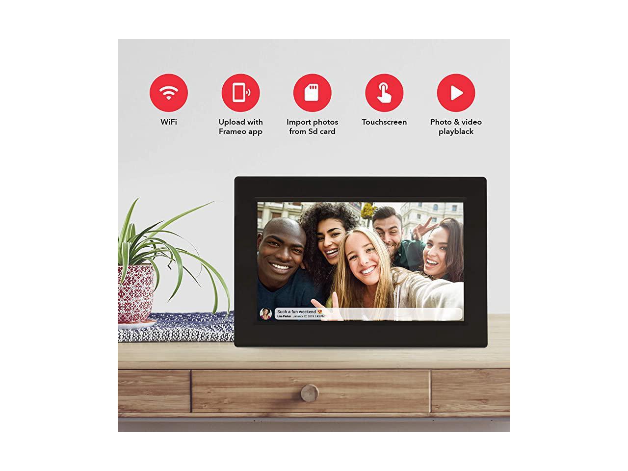 Digital WiFi Picture Frame 10 inch Upload Photos or Videos Remotely