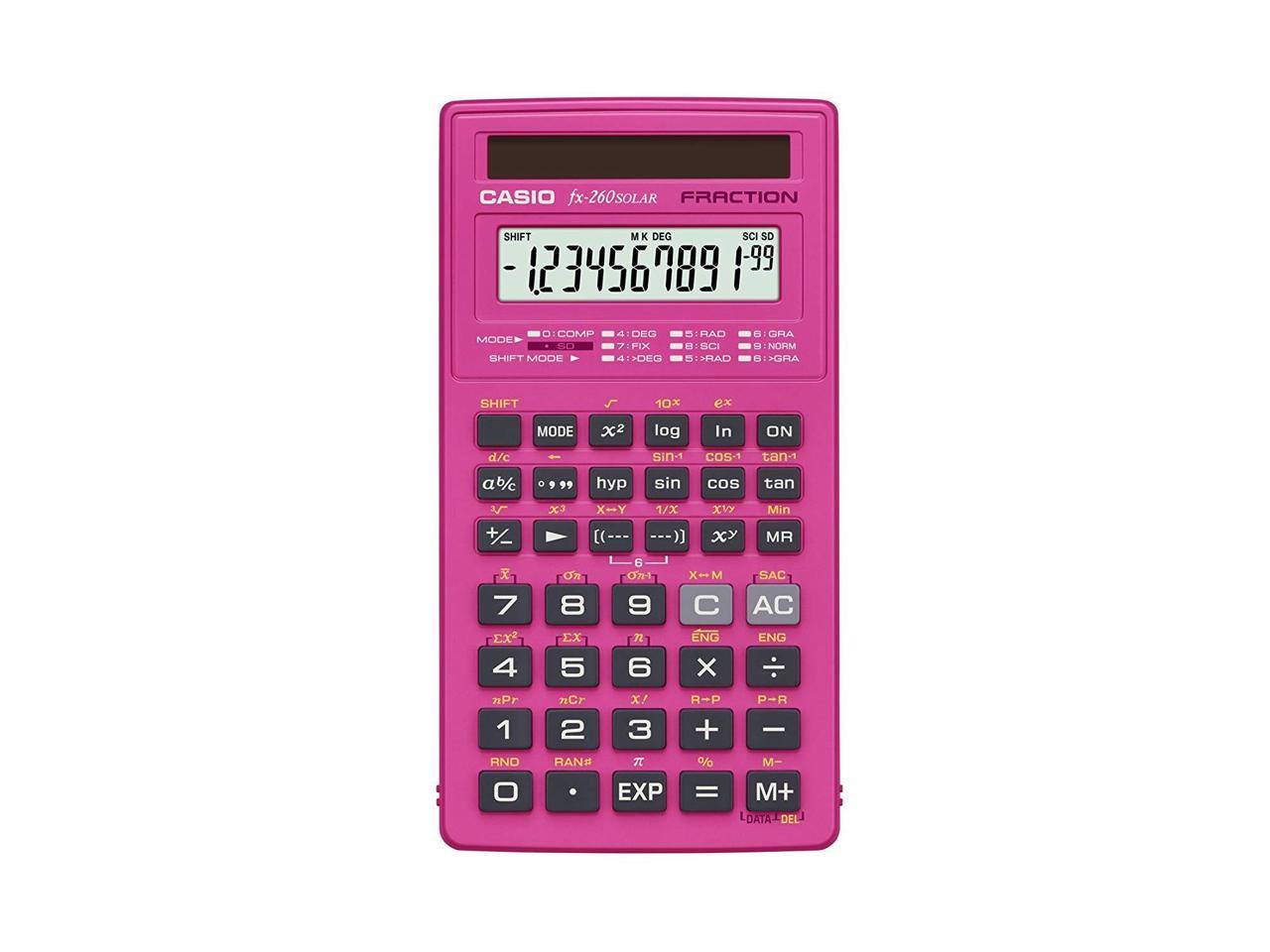 Casio Fx 260 Solar Scientific Calculator Pink Newegg Com