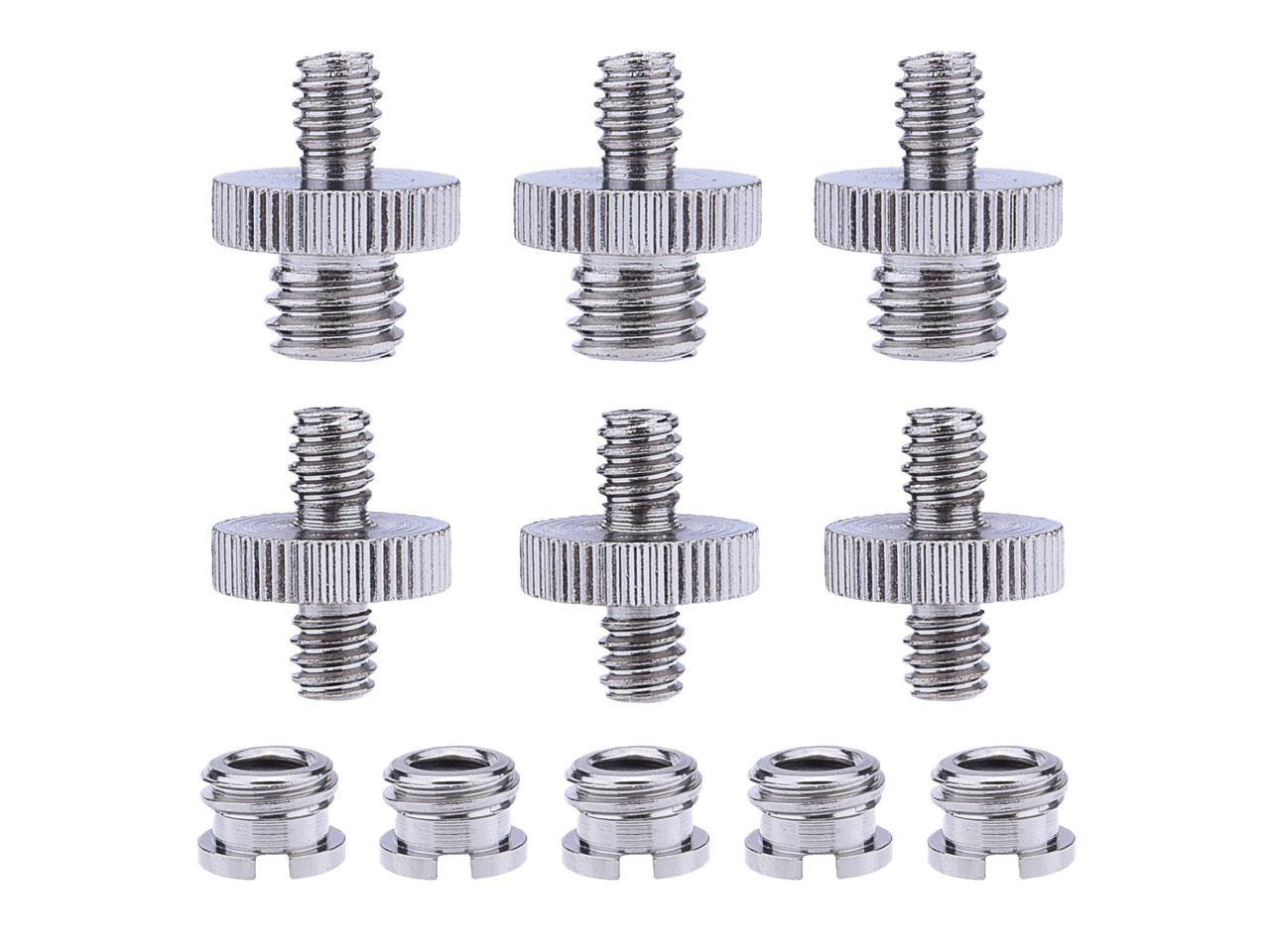 21 Pieces Sunmns 1/4 inch and 3/8 inch Converter Threaded Screws Adapter Mount Set for Camera/Tripod/ Monopod/Ballhead/ Light Stand/Shoulder Rig