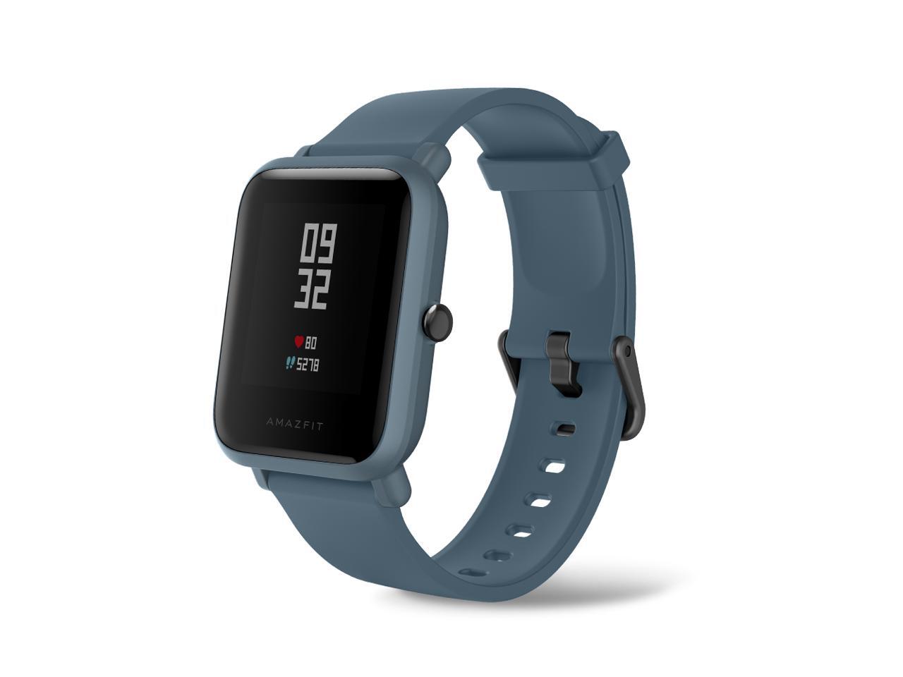 Amazfit Bip Lite Smartwatch 45 Day Battery Life Heart Rate Sleep Monitor 1 2 Always On Touchscreen 3 Atm Water Resistant Multisport Tracker Blue Newegg Com