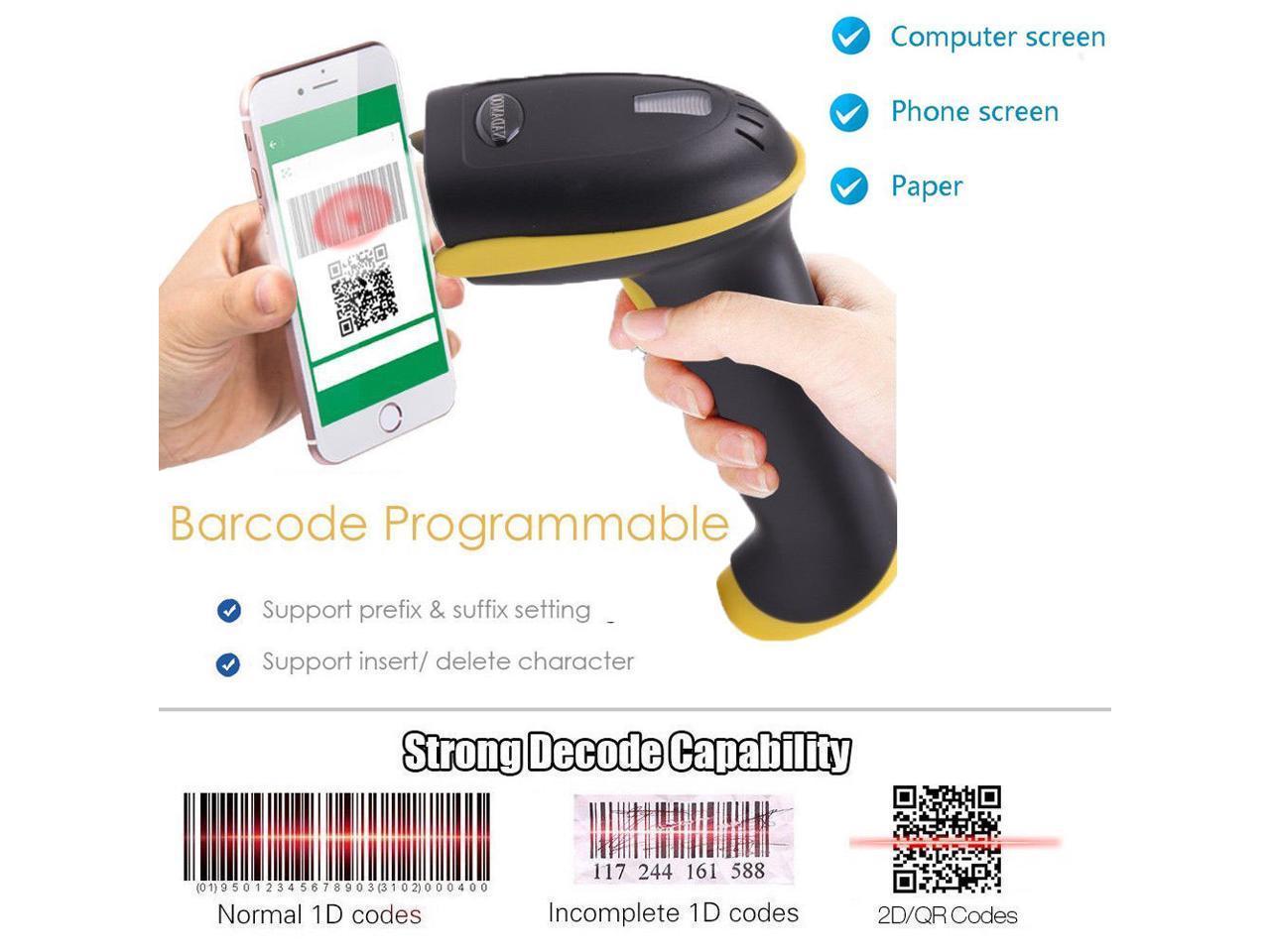 433mhz wireless 2d barcode reader настройка