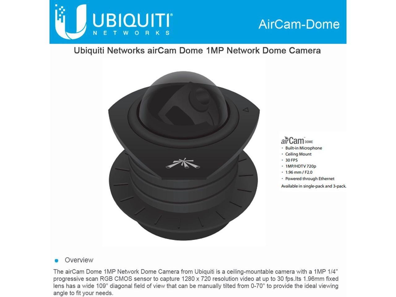 Aircam dome ubiquiti как подключить к компьютеру