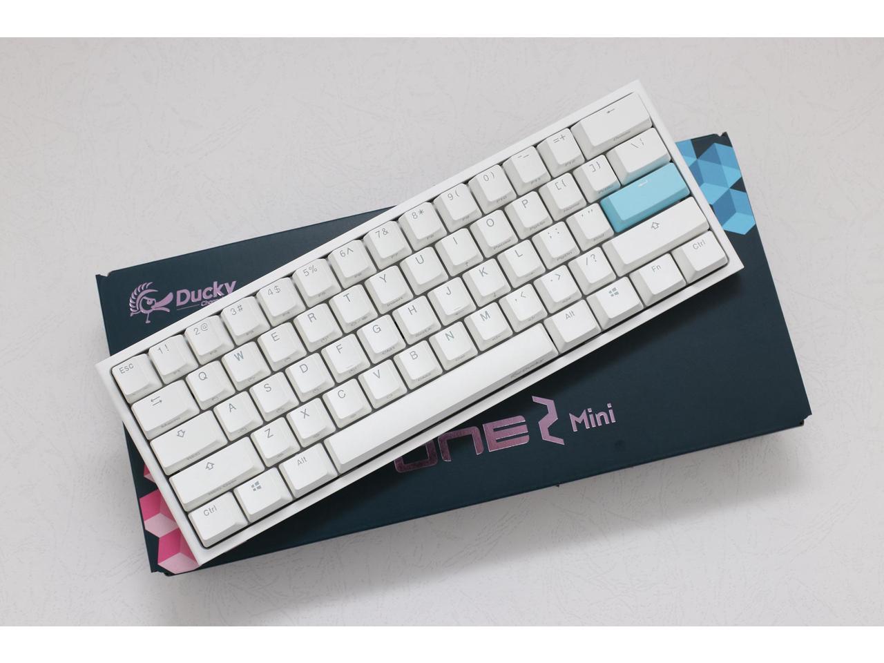 Ducky One Mini Pure White Rgb Led Double Shot Pbt Mechanical Keyboard Newegg Com