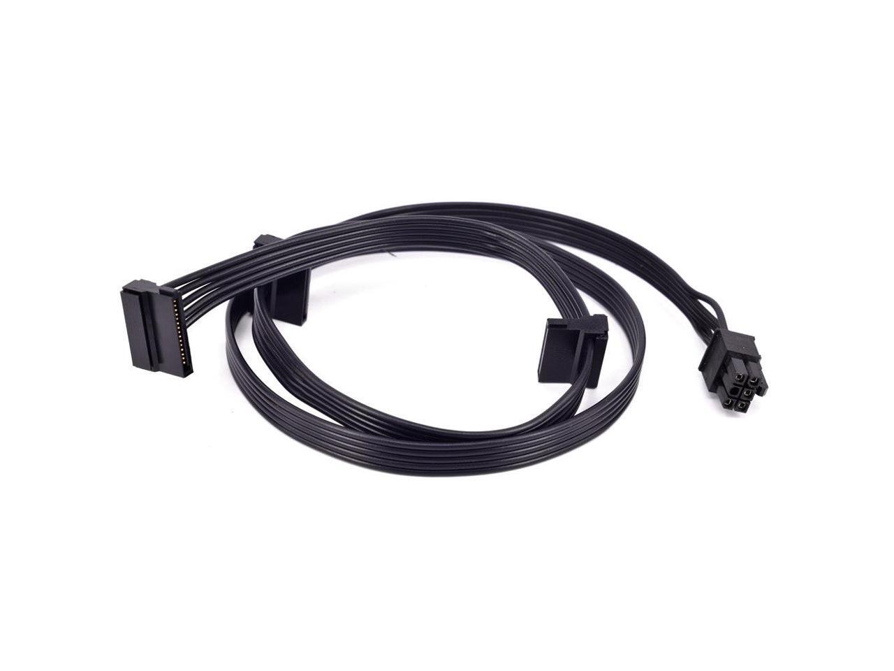 PCI express 6Pin to 3 SATA 15Pin Power Supply Cable Port Multiplier for