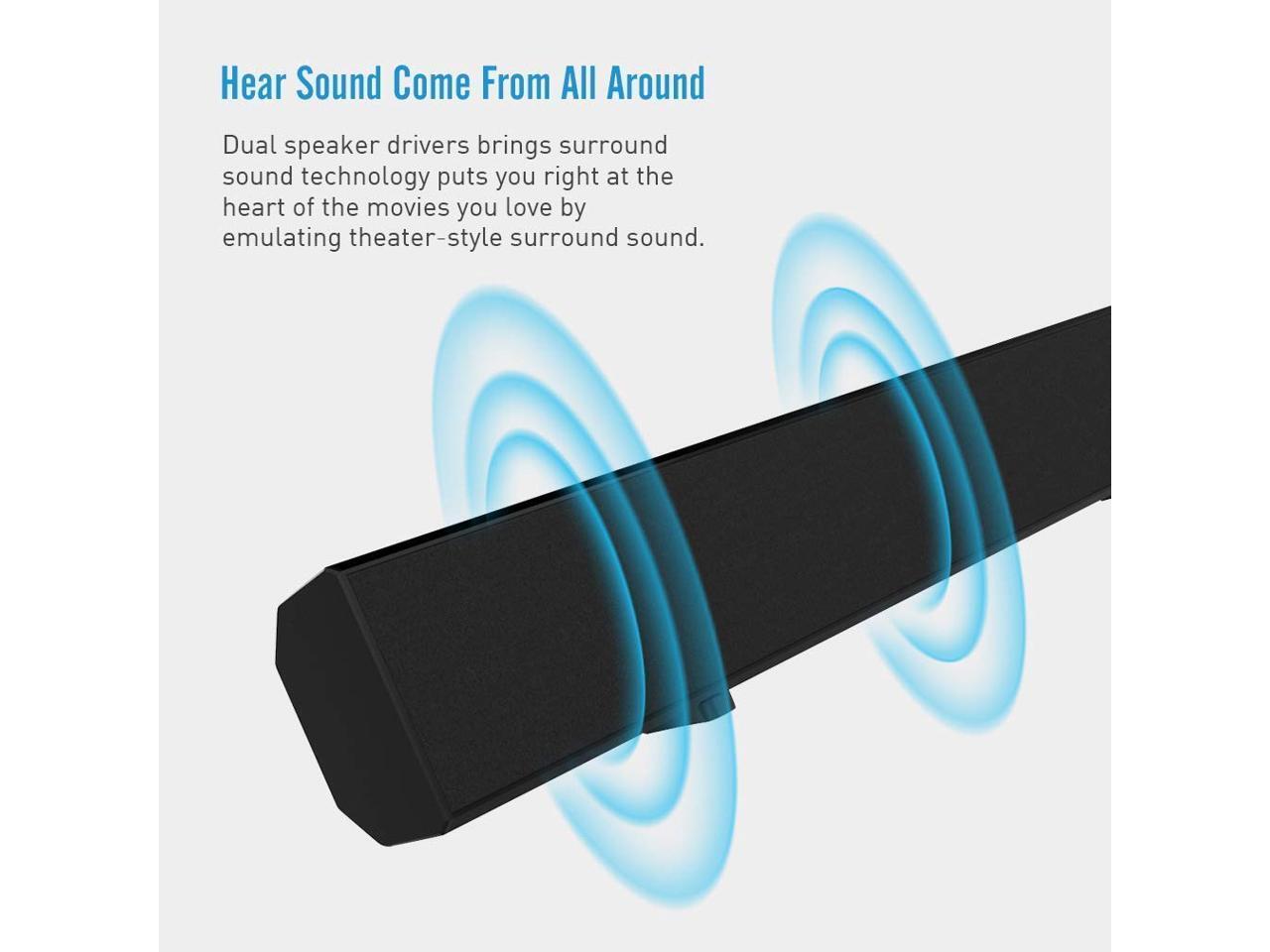 Meidong KY2018 Bluetooth Soundbar Wired and Wireless Bluetooth Surround Sound for TV Sounds Bar 